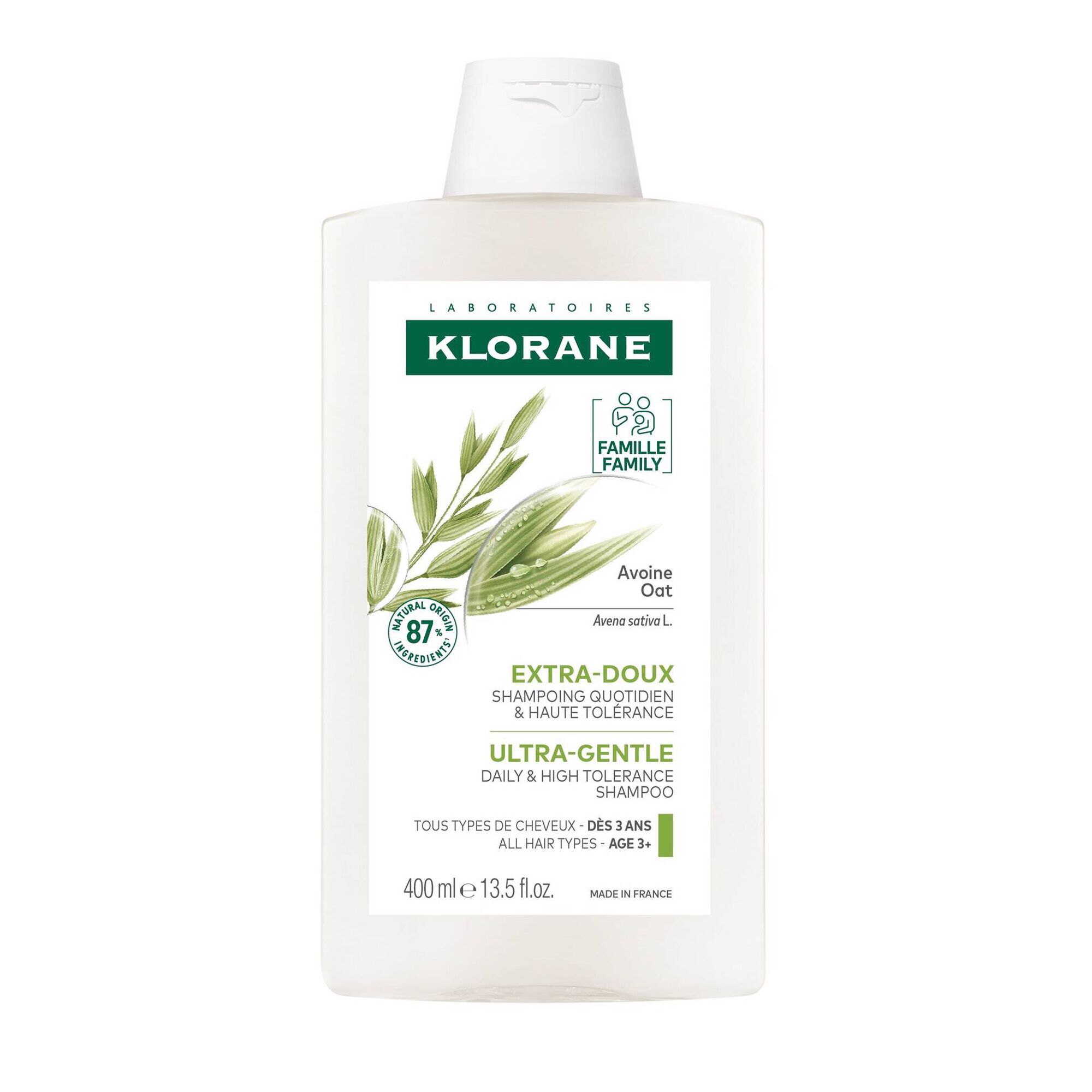 Klorane Capilar Champô Leite de Aveia 400ml - Farmácia Garcia