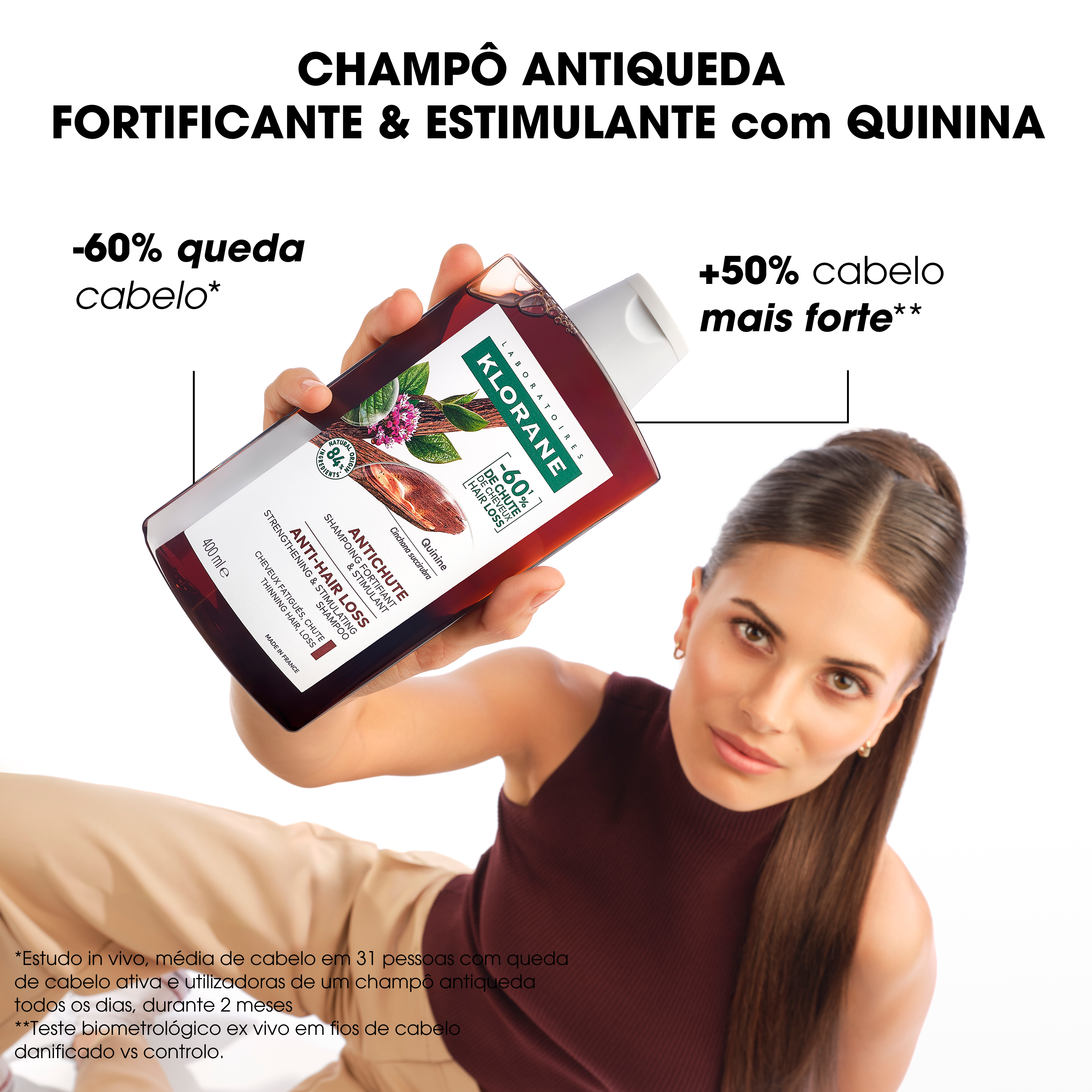 Klorane Capilar Champô Com Quinina & Edelvaisse Bio 800ml (2x400ml) - Farmácia Garcia
