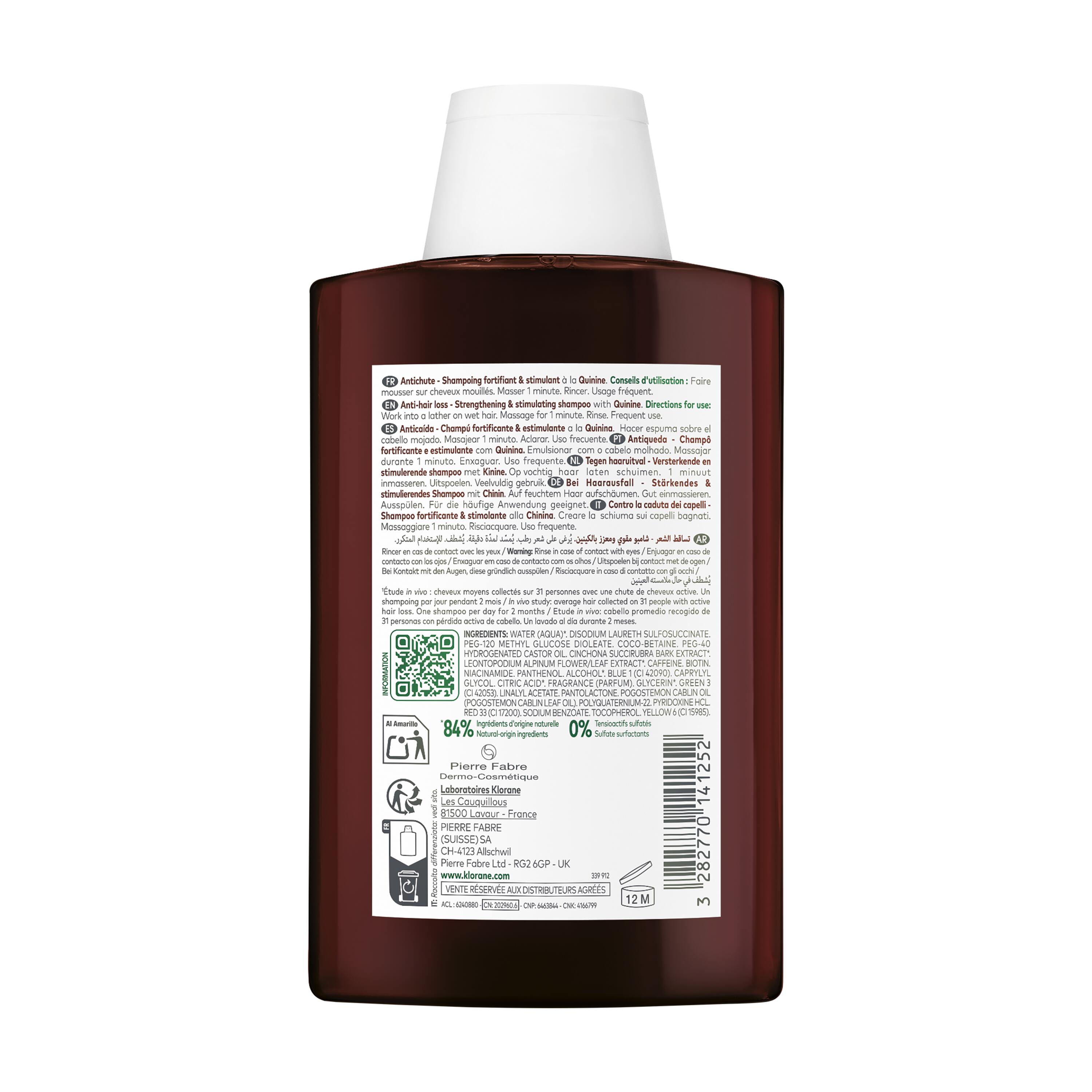 Klorane Capilar Champô Quinina Edelvaisse Bio 200ml + Oferta Champô 100ml - Farmácia Garcia