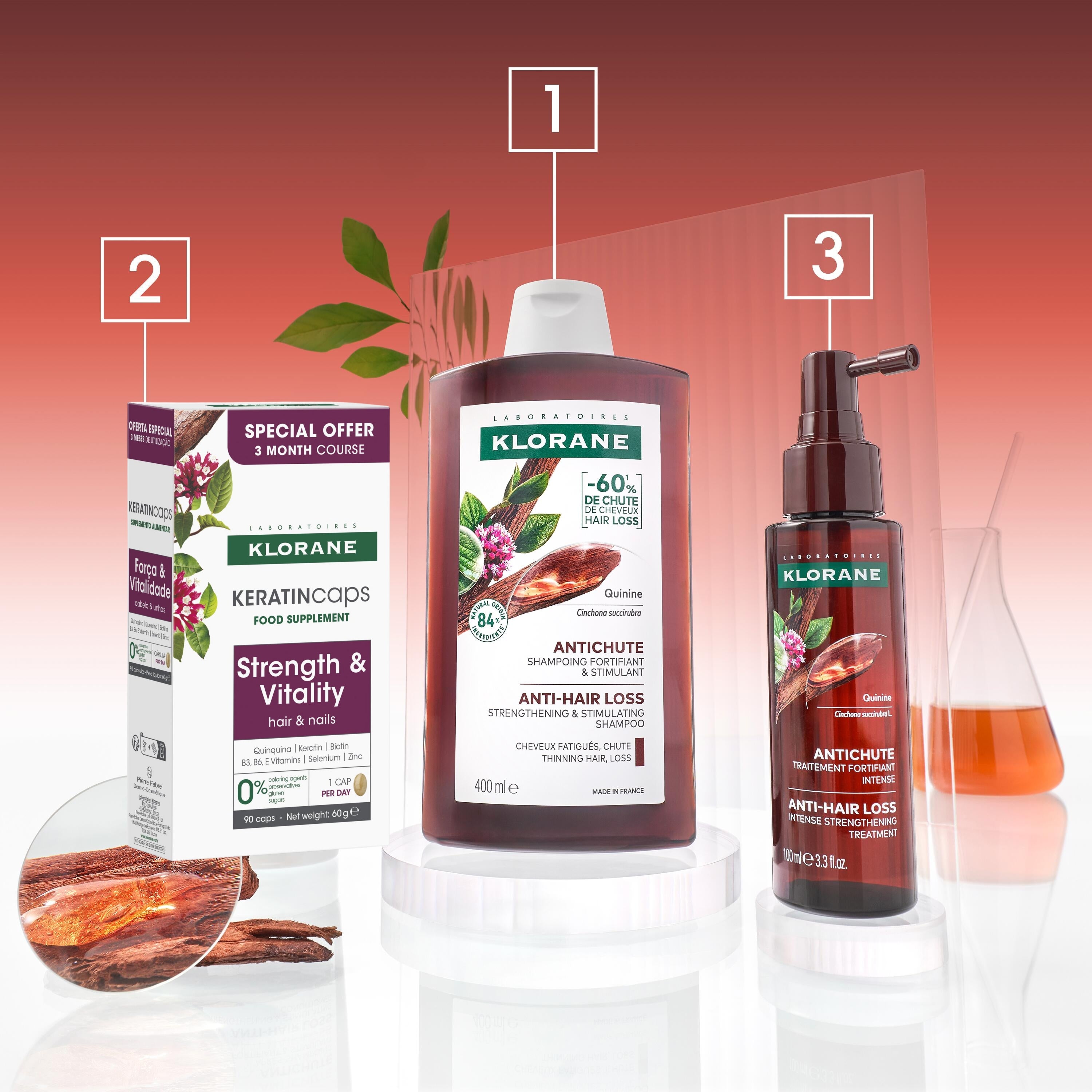 Klorane Capilar Keratincaps 90 Cápsulas - Farmácia Garcia