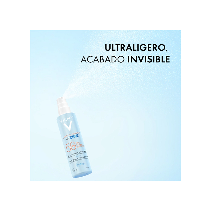 Vichy Capital Soleil UV Aqua Spray Hidratante Invisível SPF50 200ml - Farmácia Garcia