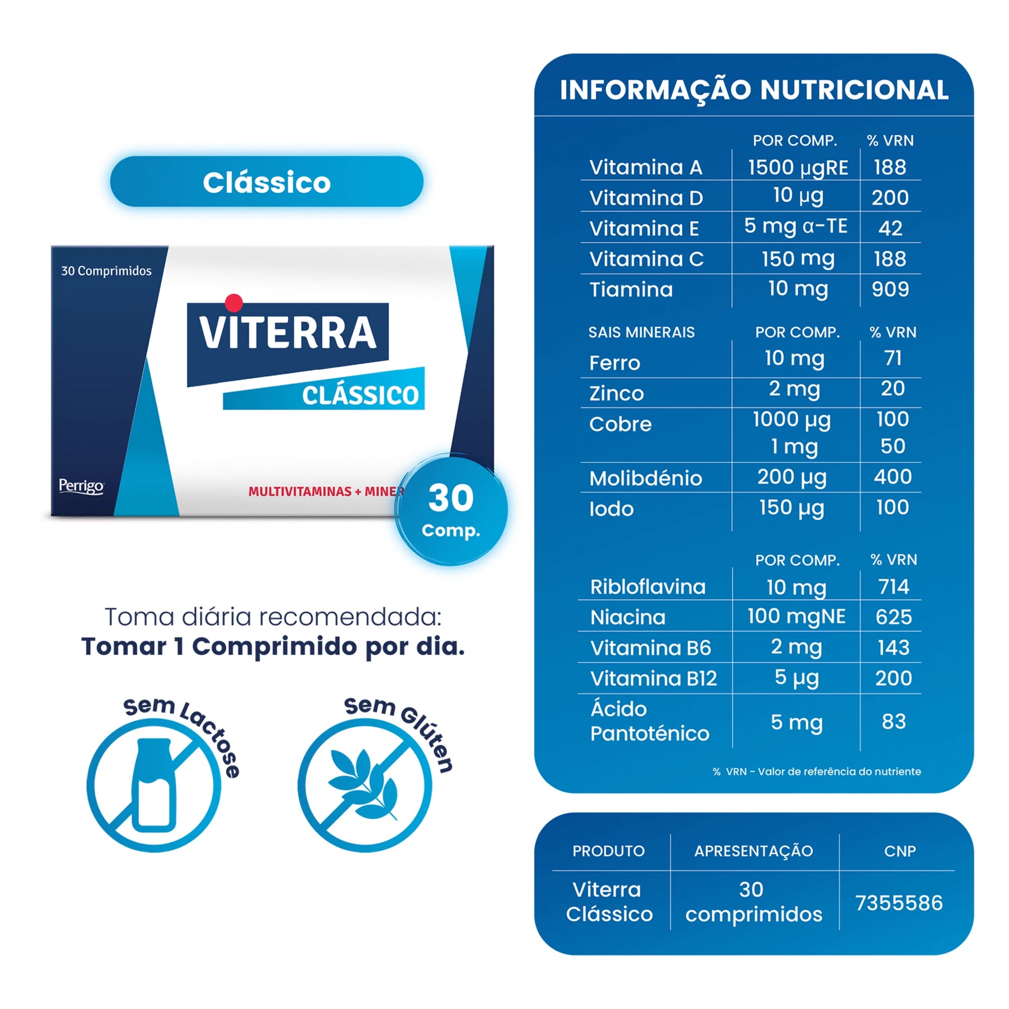 Viterra Clássico 30 Comprimidos - Farmácia Garcia