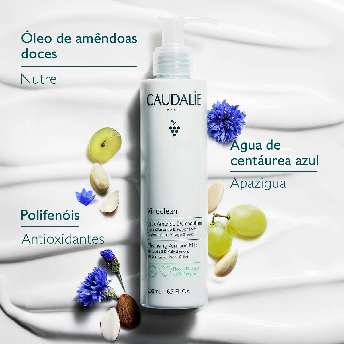 Caudalie Vinoclean Leite de Amêndoas Desmaquilhante 400ml