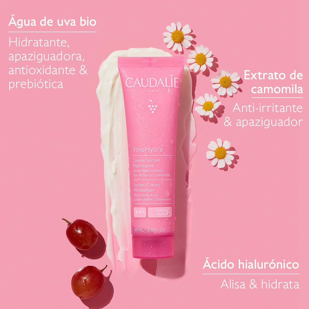 Caudalie VinoHydra Creme Sorvete Hidratante 60ml - Farmácia Garcia