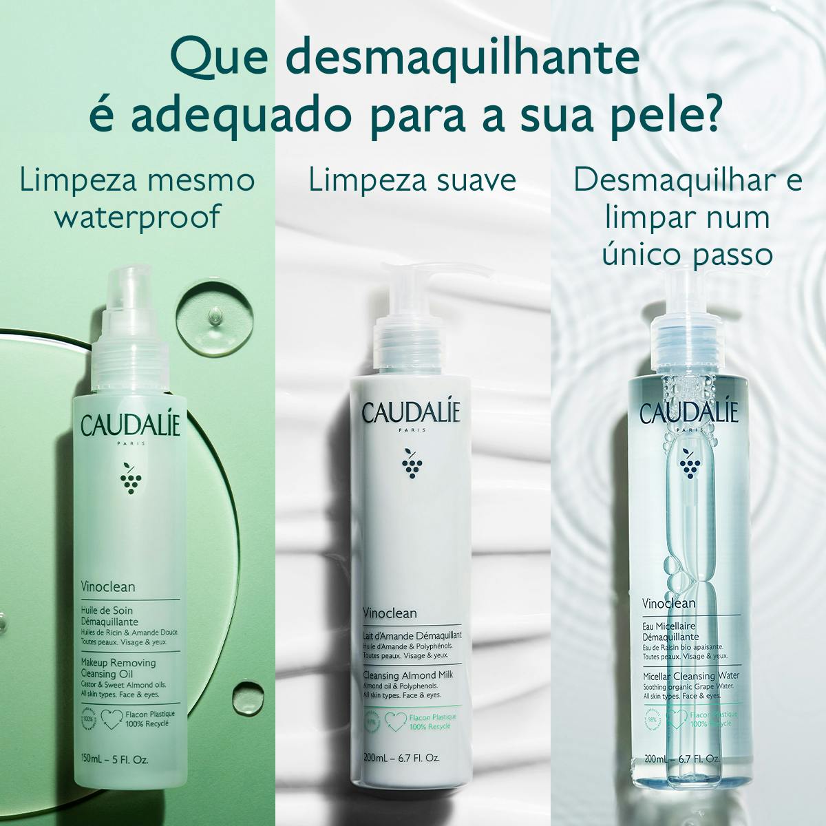 Caudalie Vinoclean Água de Uva Micelar Desmaquilhante 400ml