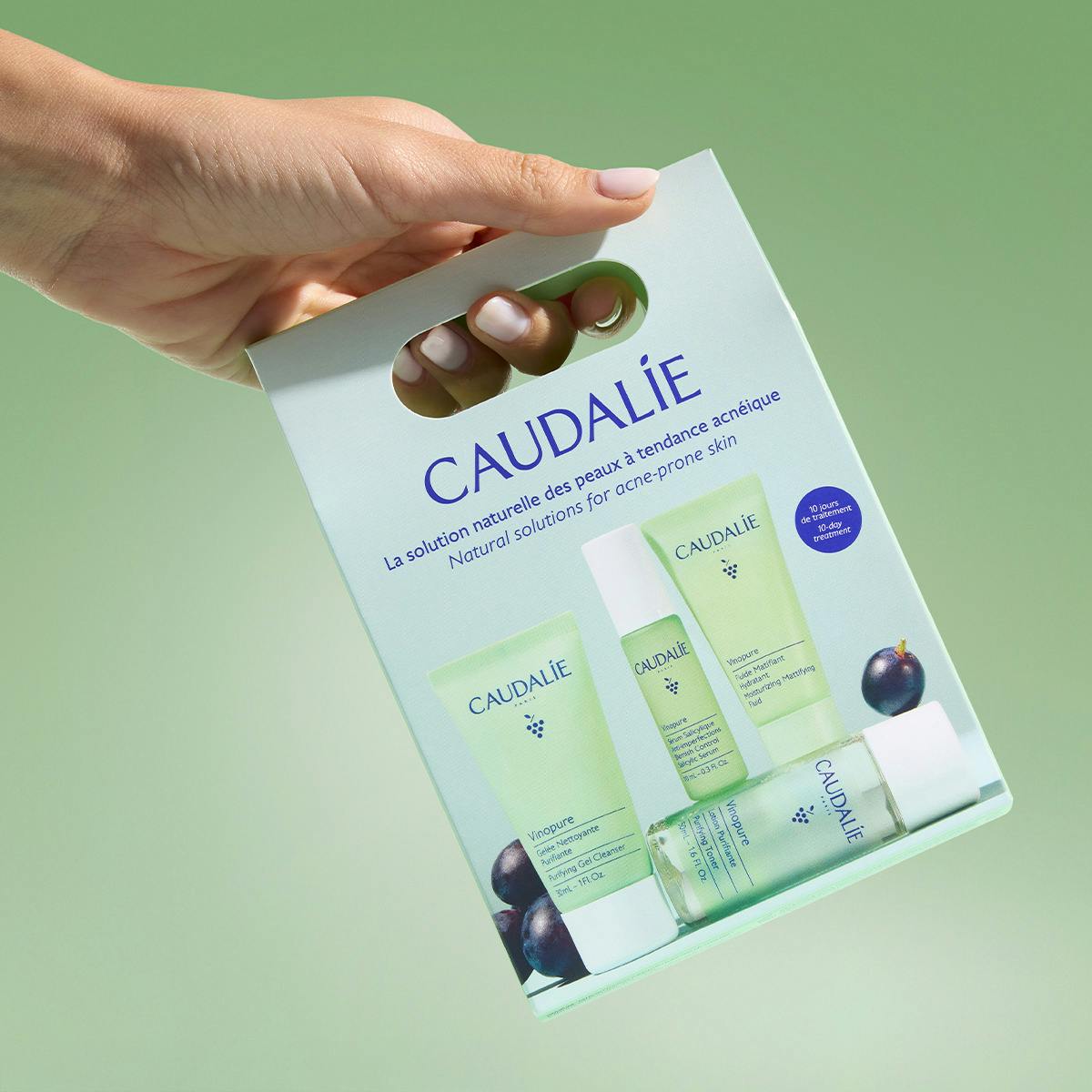 Caudalie Vinopure Kit Descoberta | 4 Produtos Viagem - Pele Mista a Oleosa com Tendência Acneica