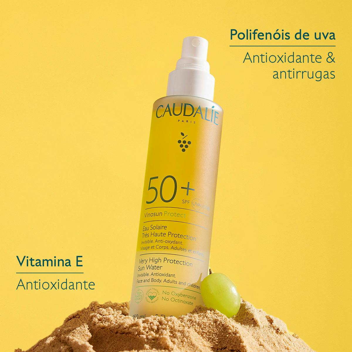 Vinosun Protect Água Solar de Proteção Muito Elevada FPS50+ 150ml - Farmácia Garcia