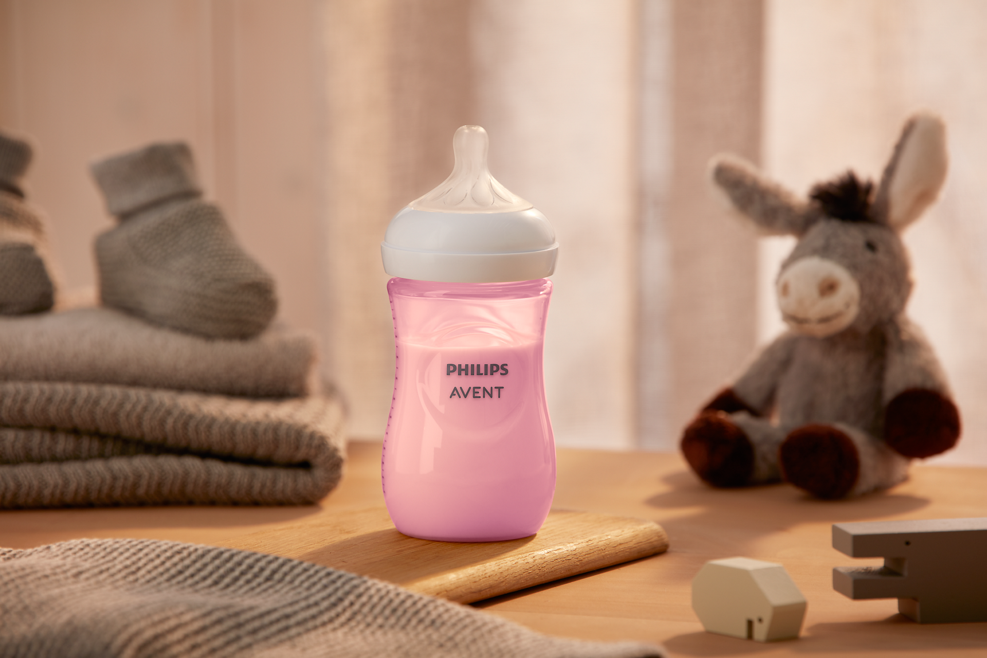 Philips Avent Biberão Natural Response Rosa 260ml - Farmácia Garcia