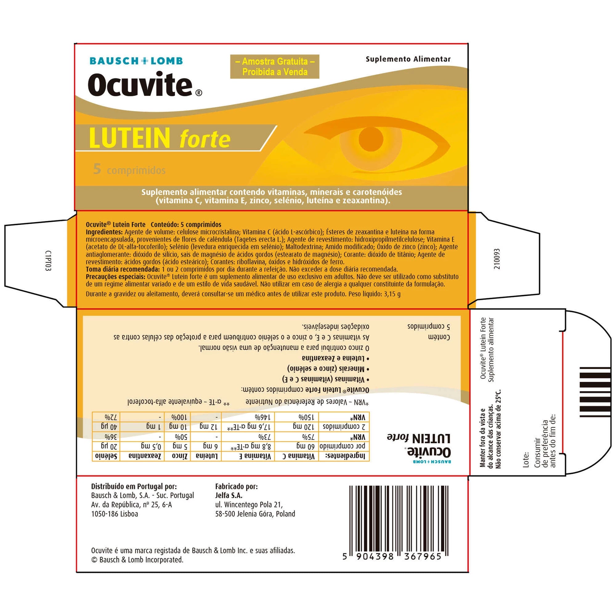 Ocuvite Lutein Forte 30 Comprimidos