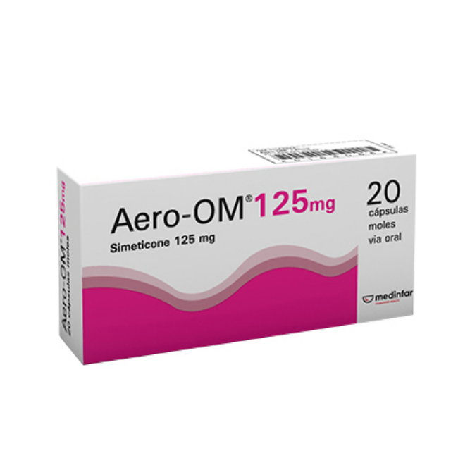 Aero-OM 125mg 20 Cápsulas Moles - Farmácia Garcia