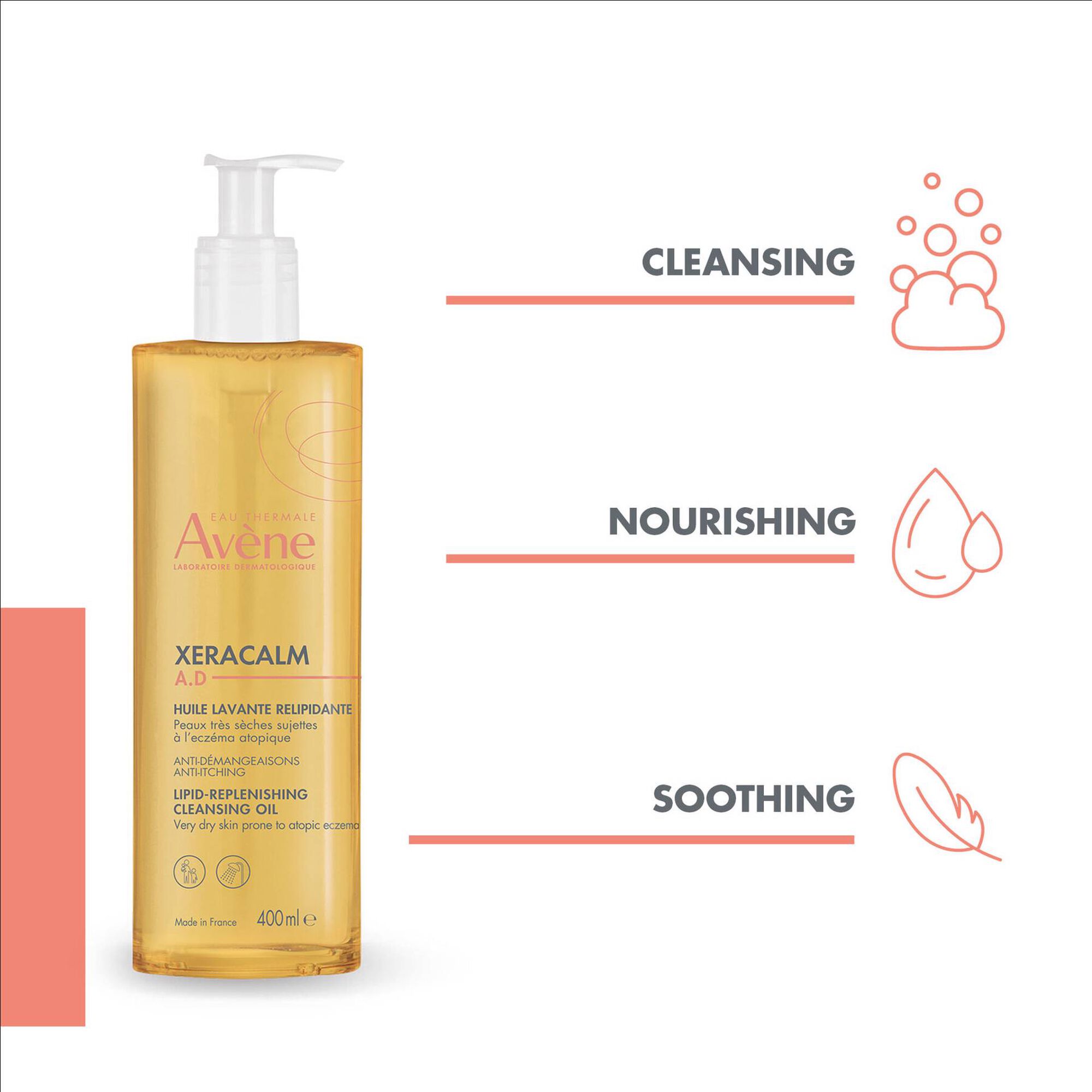 Avene Xeracalm Ad Óleo Limpeza 400ml - Farmácia Garcia