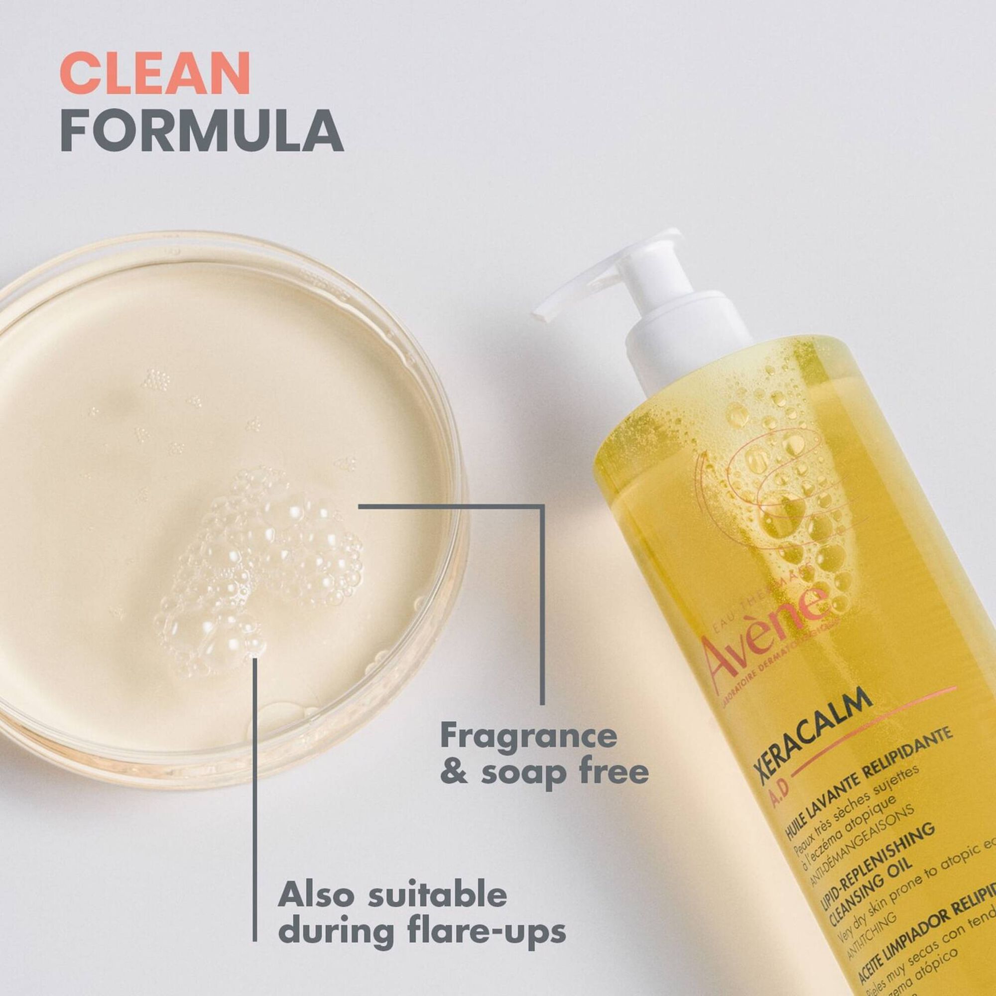 Avene Xeracalm Ad Óleo Limpeza 400ml - Farmácia Garcia