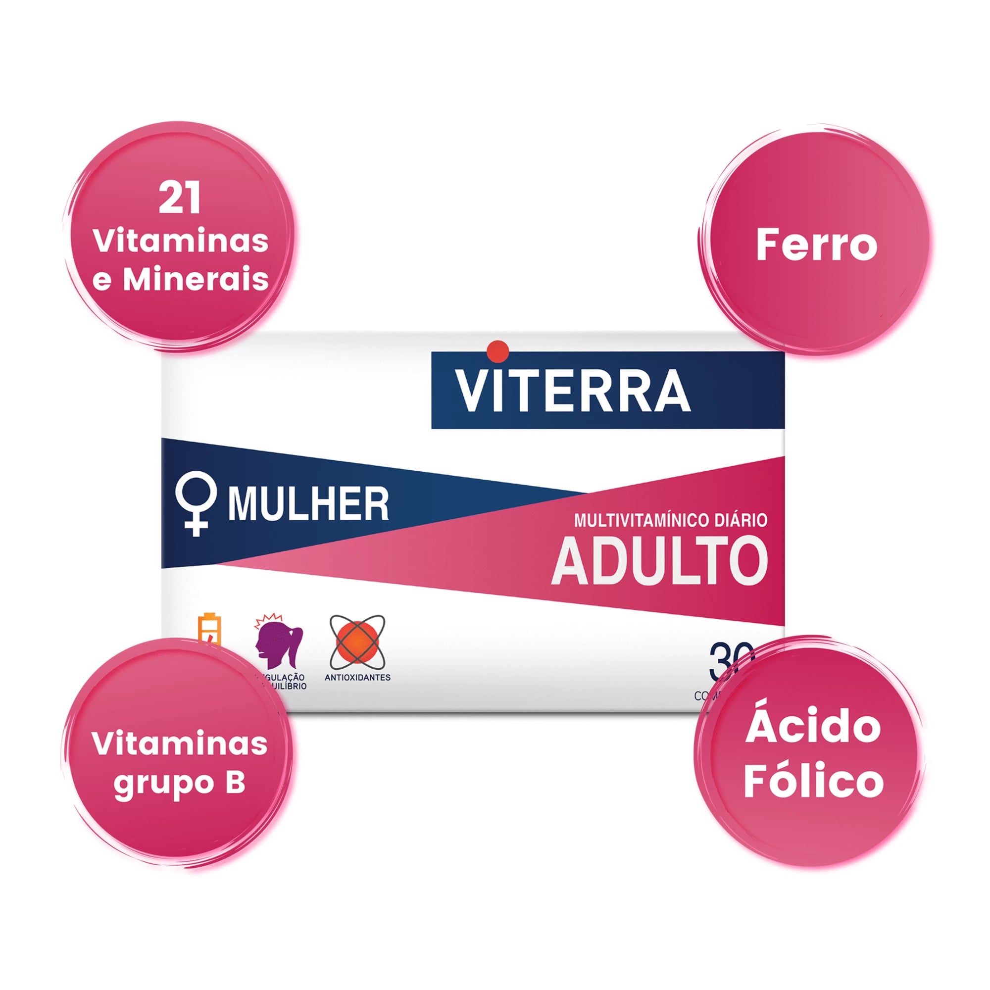 Viterra Mulher Adulto 30 Comprimidos - Farmácia Garcia