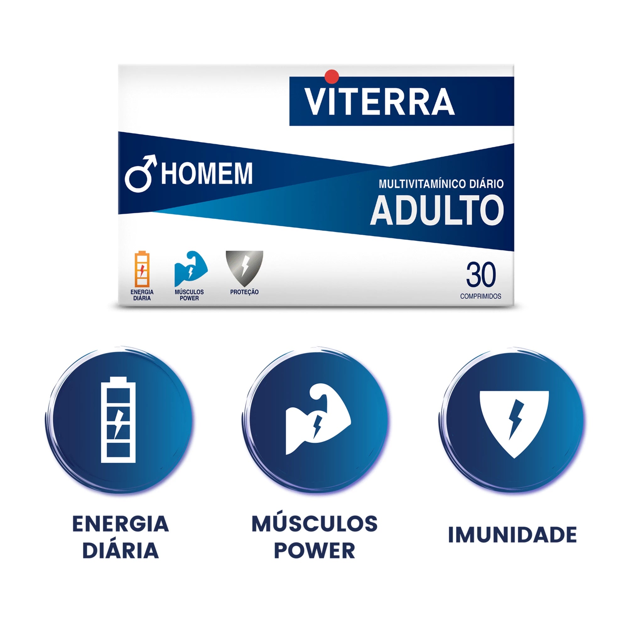 Viterra Homem Adulto 30 Comprimidos - Farmácia Garcia