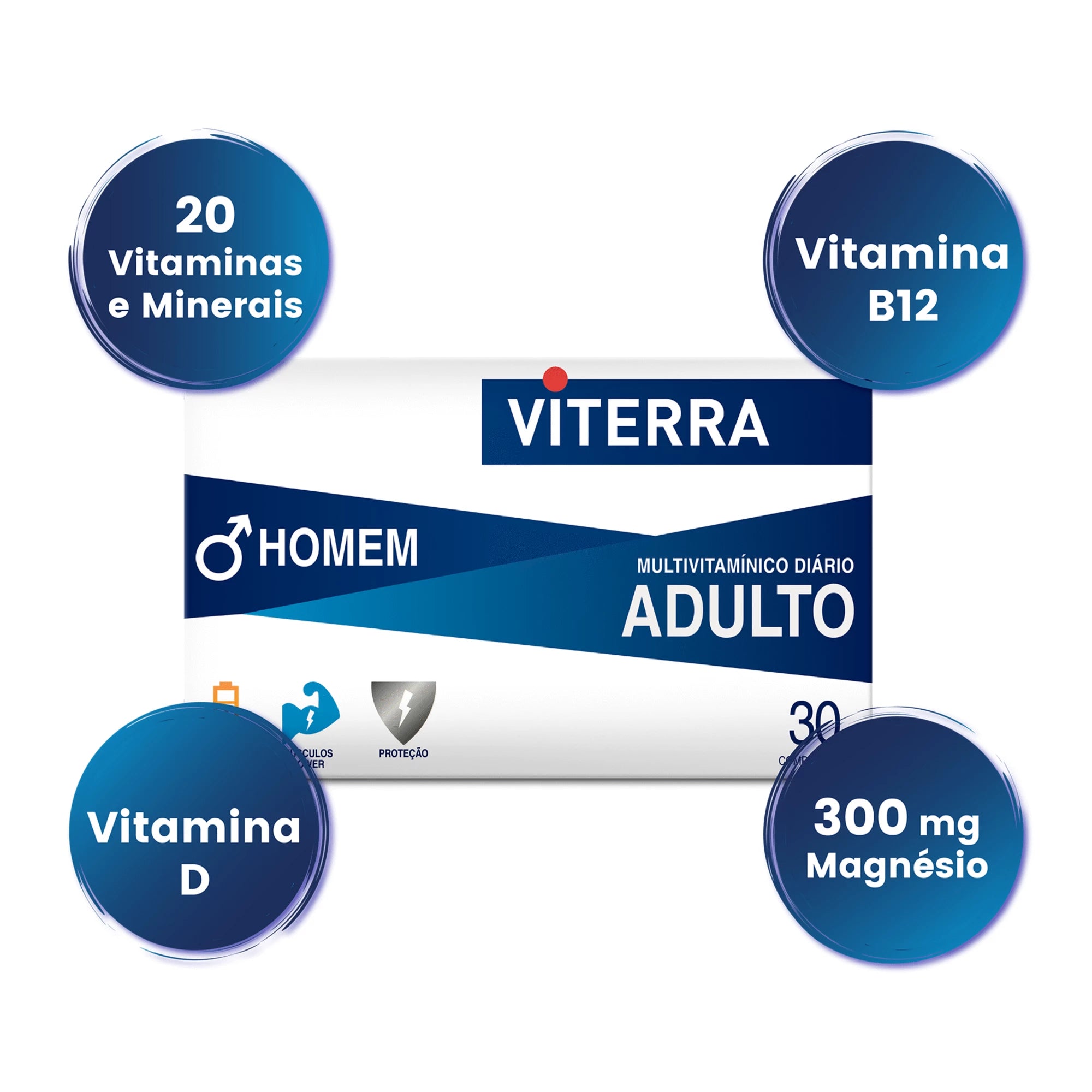 Viterra Homem Adulto 30 Comprimidos - Farmácia Garcia
