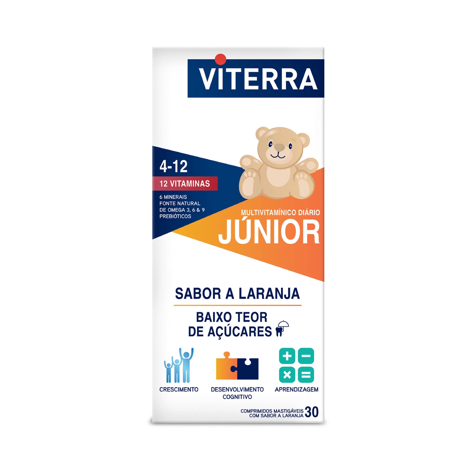 Viterra Junior 30 Comprimidos Mastigáveis Laranja - Farmácia Garcia