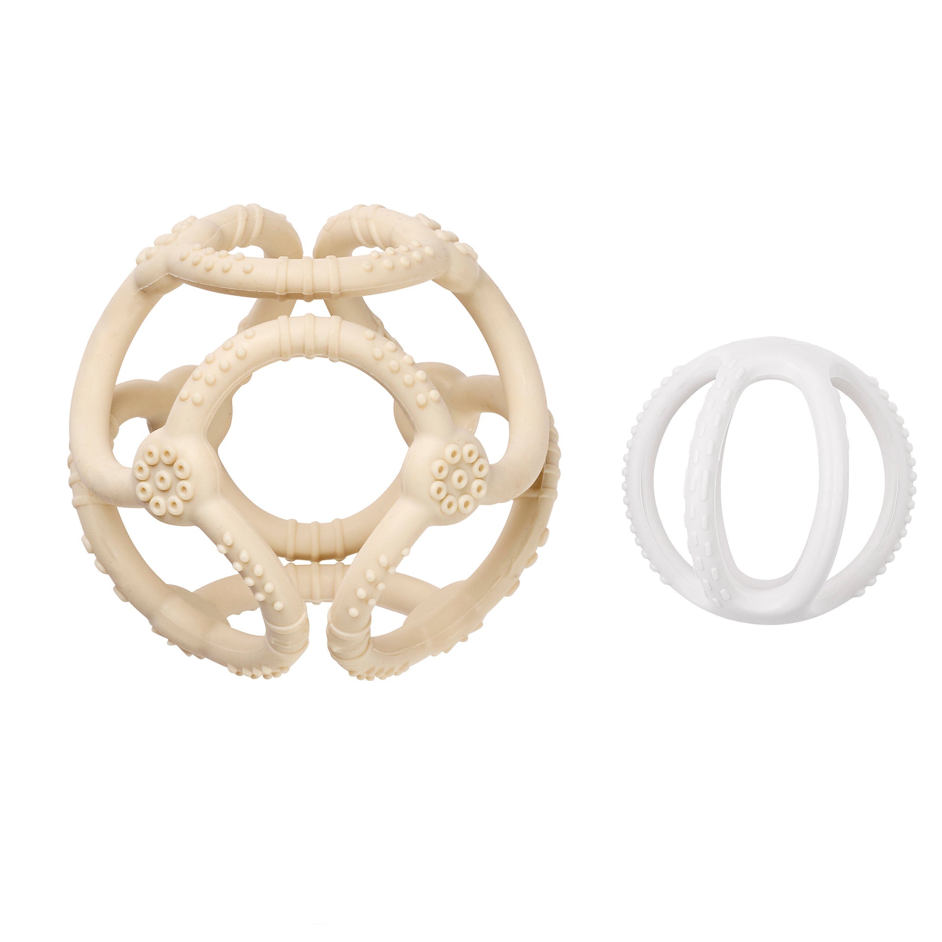 Nattou Mordedor 2 Bolas Silicone Argila Branco - Farmácia Garcia