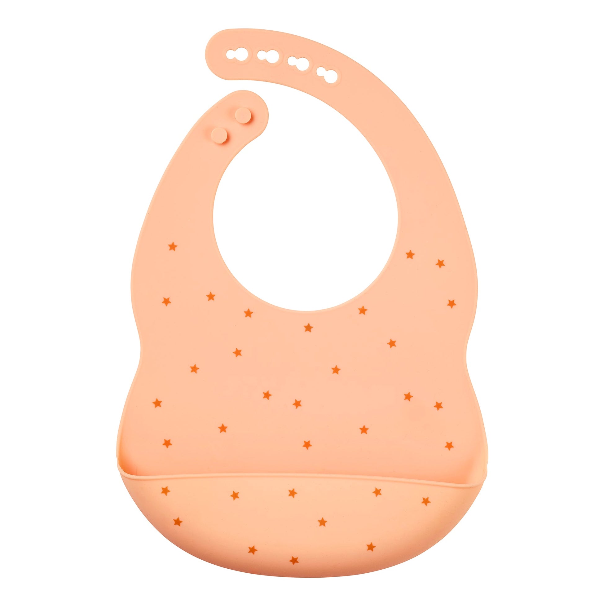 Nattou Babete Silicone Laranja com Estrelas - Farmácia Garcia