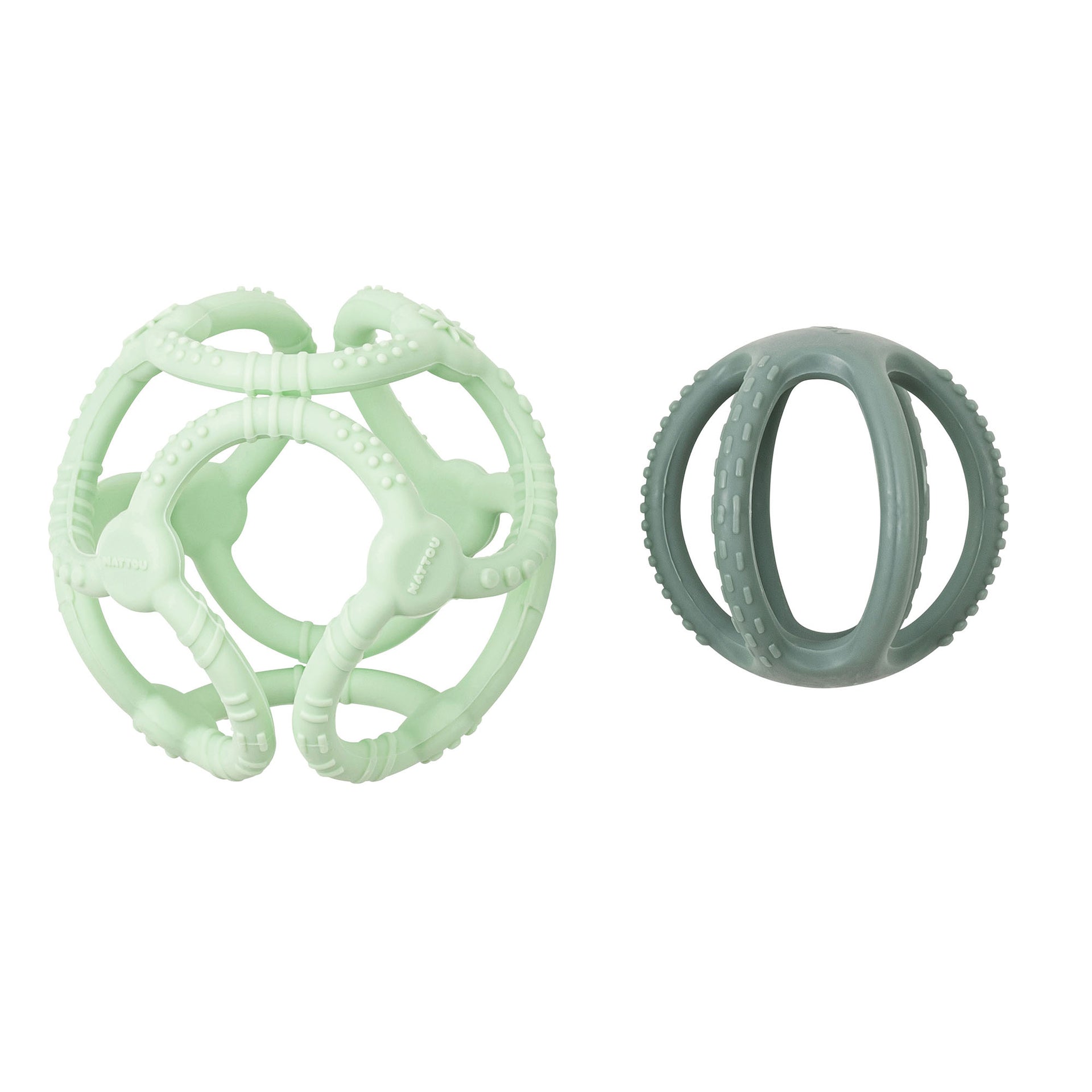 Nattou Mordedor 2 Bolas Silicone Menta - Farmácia Garcia