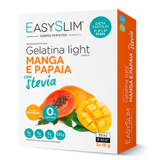 Easyslim Gelatina Light Manga e Papaia Stévia 15gx2 - Farmácia Garcia