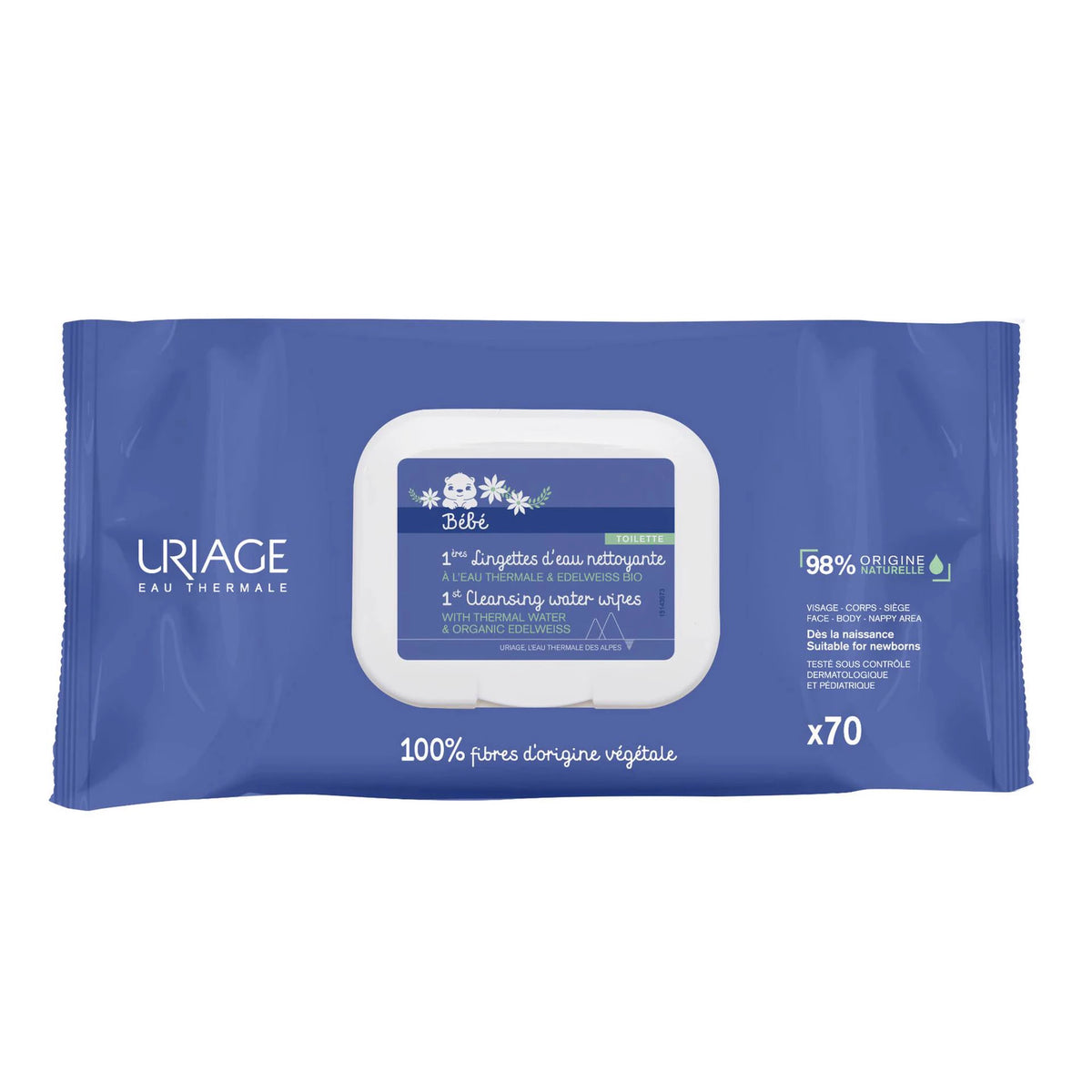 Uriage Bebe 1º Toalhete Limpeza 70 Unidades