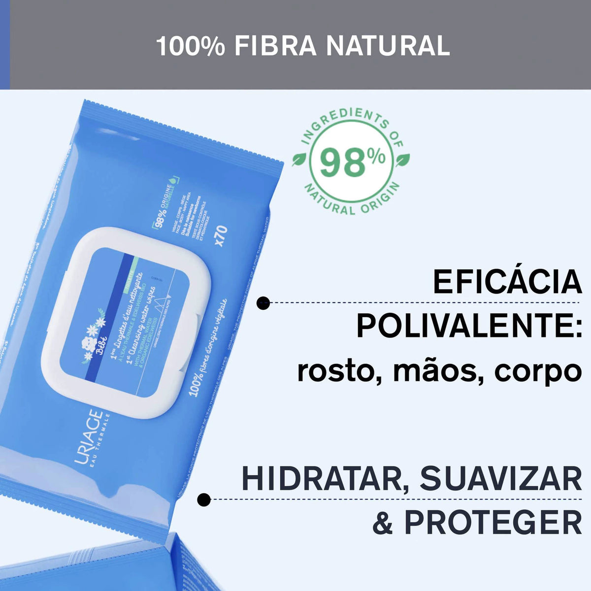 Uriage Bebe 1º Toalhete Limpeza 70 Unidades
