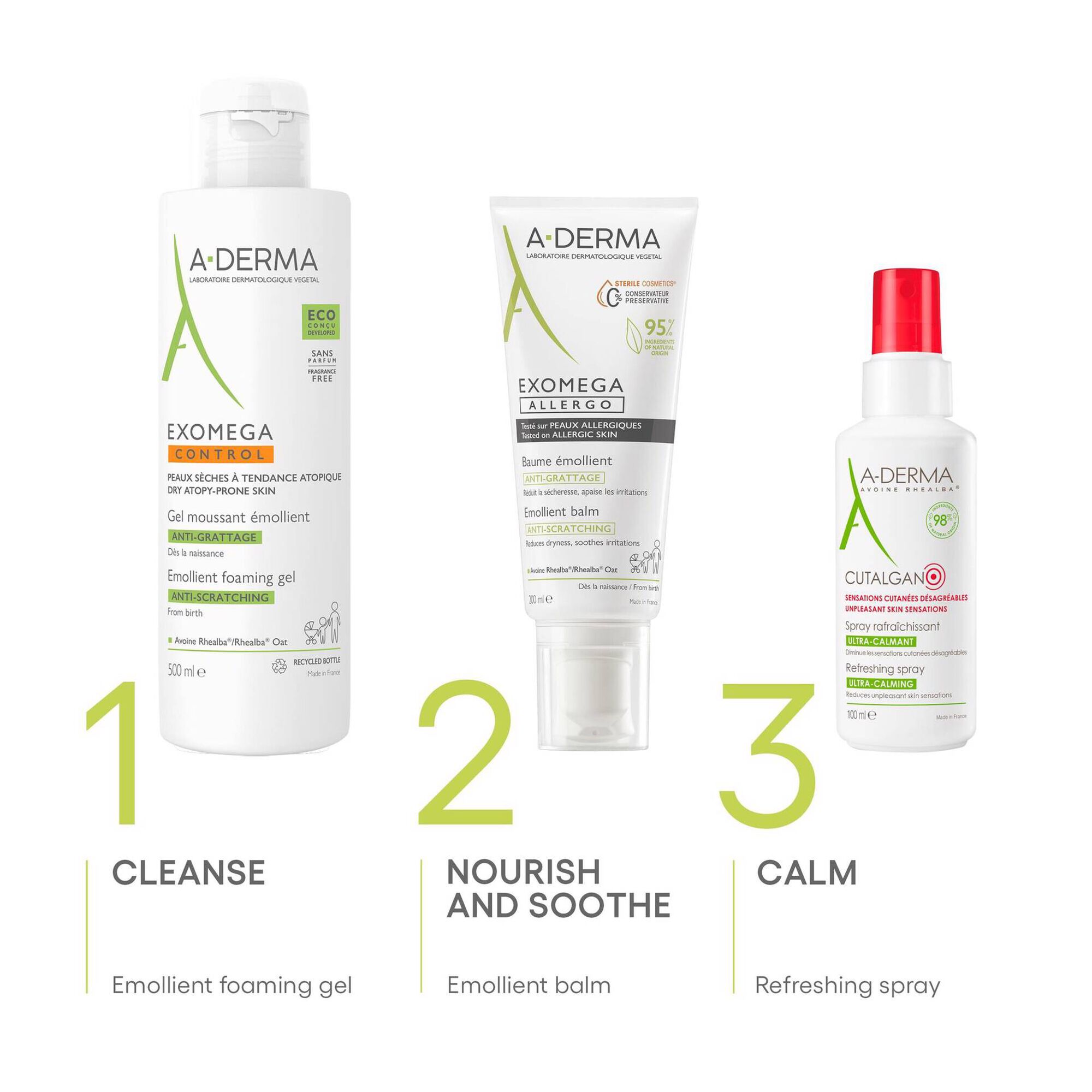 A-Derma Exomega Control Gel Lavante 500ml - Farmácia Garcia
