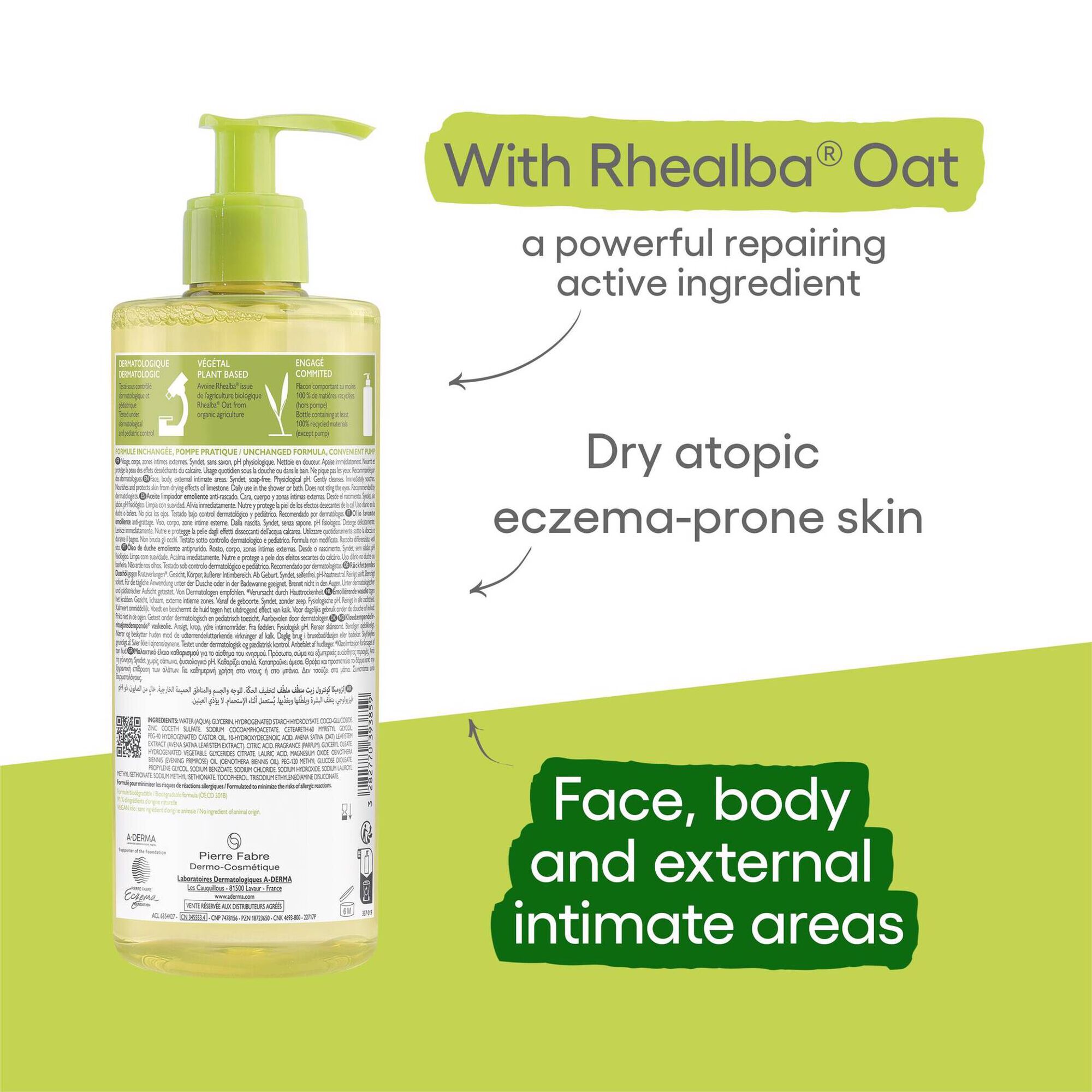 A-Derma Exomega Control Oleo Duche 500ml - Farmácia Garcia