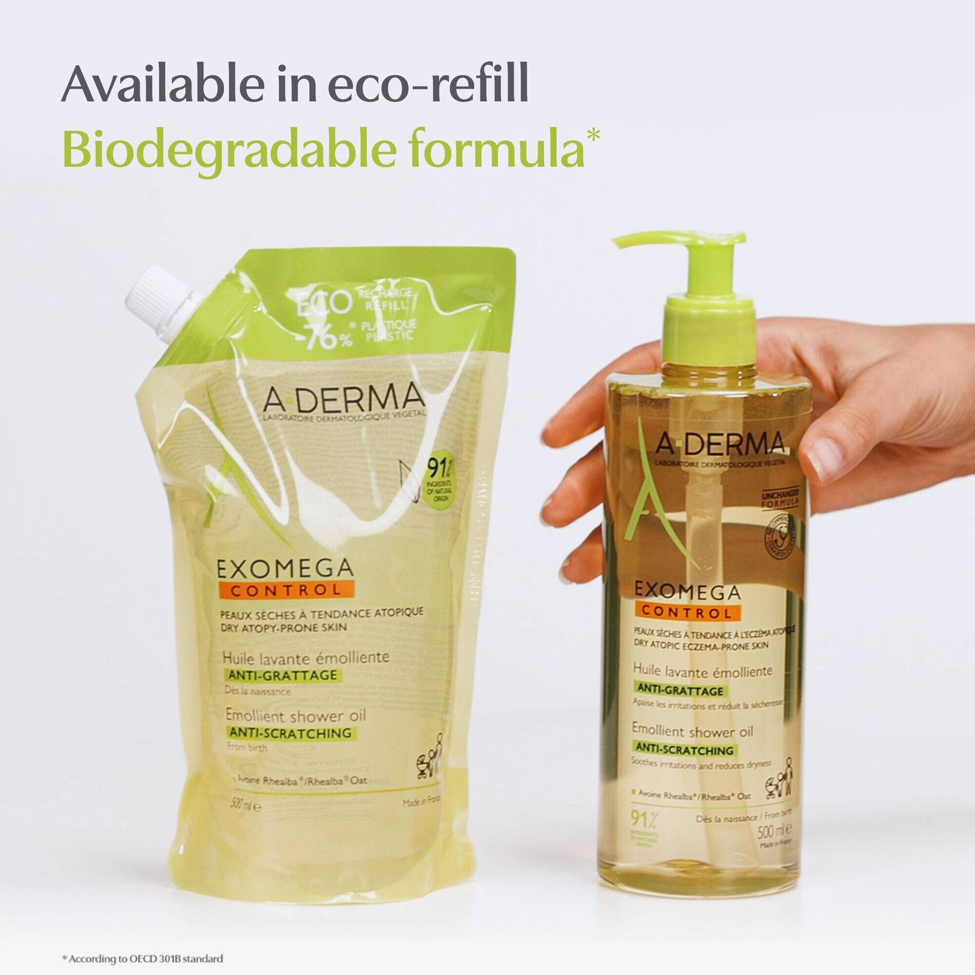 A-Derma Exomega Control Oleo Duche 500ml - Farmácia Garcia