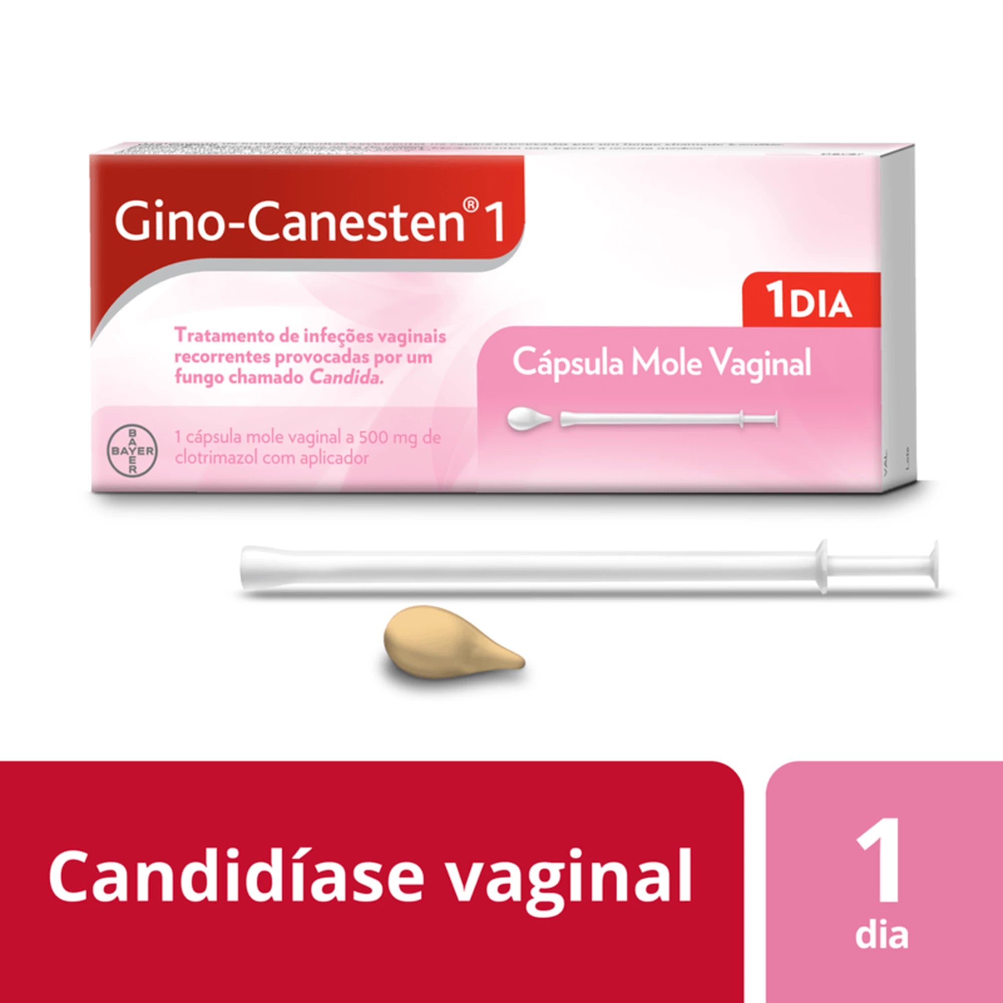 Gino-Canesten 1 Cápsula Mole Vaginal 500mg