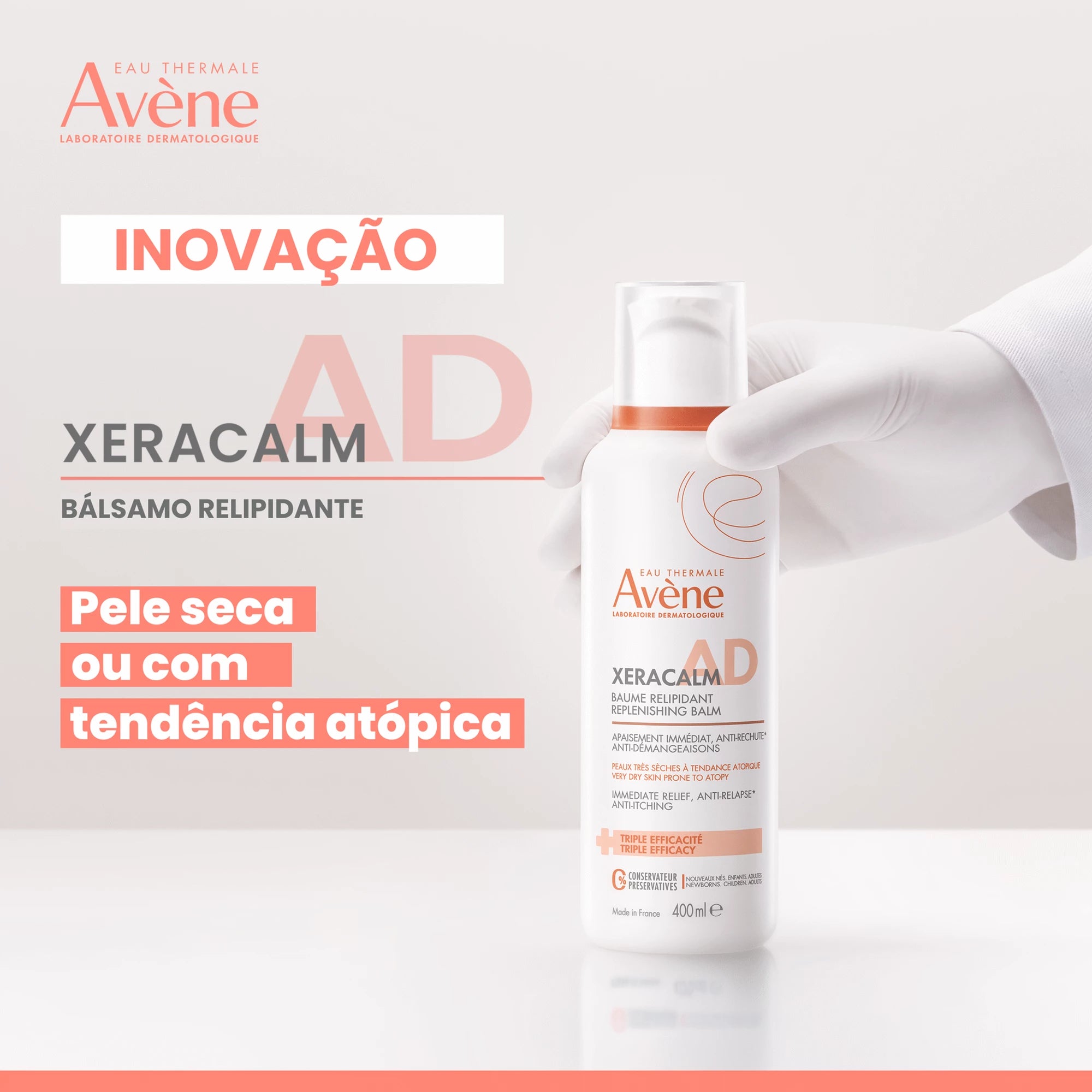 Avène Corpo XeraCalm A.D Bálsamo Relipidante D.E.F.I. 400ml - Farmácia Garcia