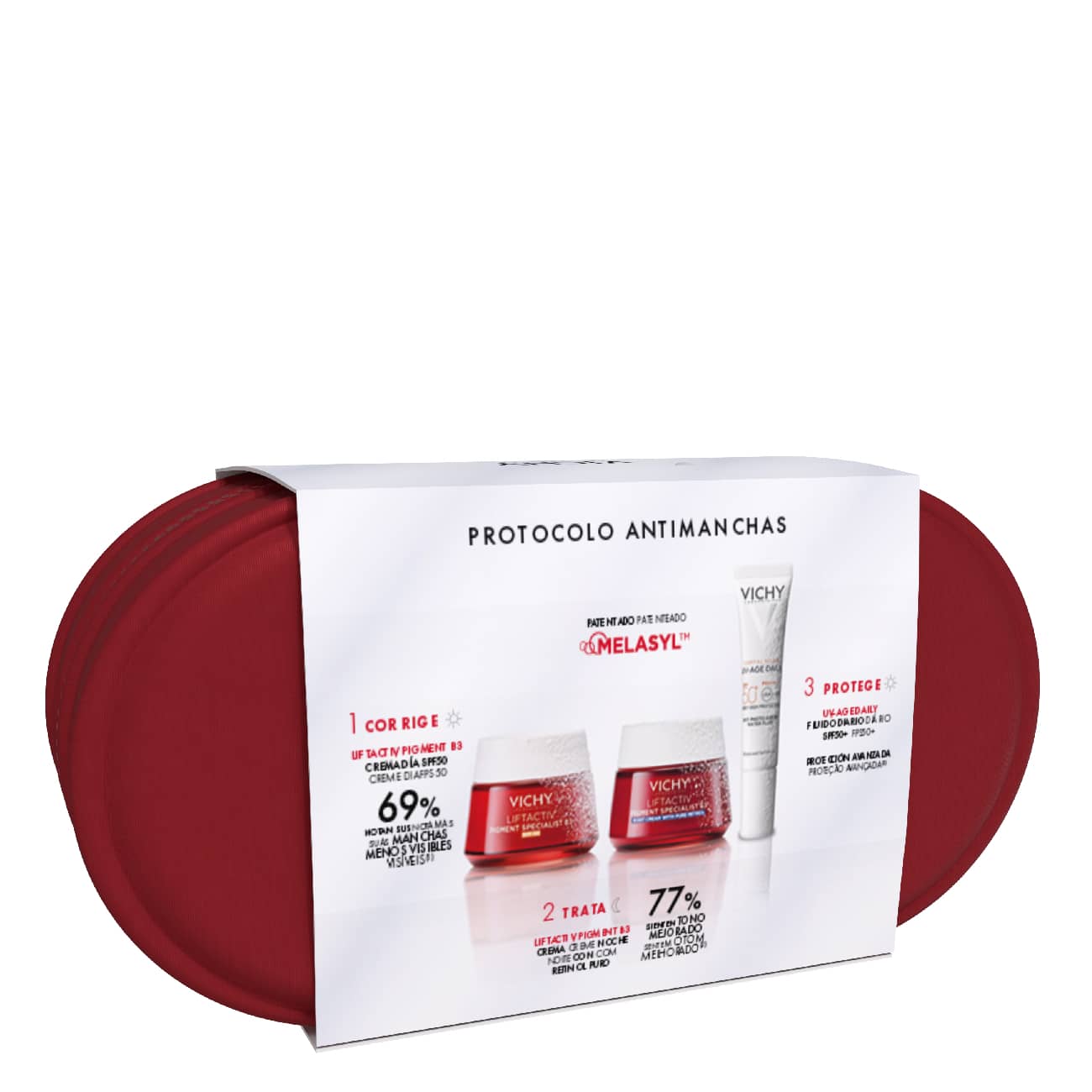 Coffret Vichy Liftactiv Pigment B3 Creme Dia SPF50+ Creme Noite Retinol - Farmácia Garcia
