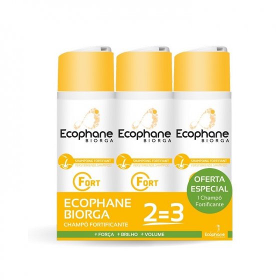 Ecophane Biorga Trio Champô Fortificante 3x200ml - Farmácia Garcia