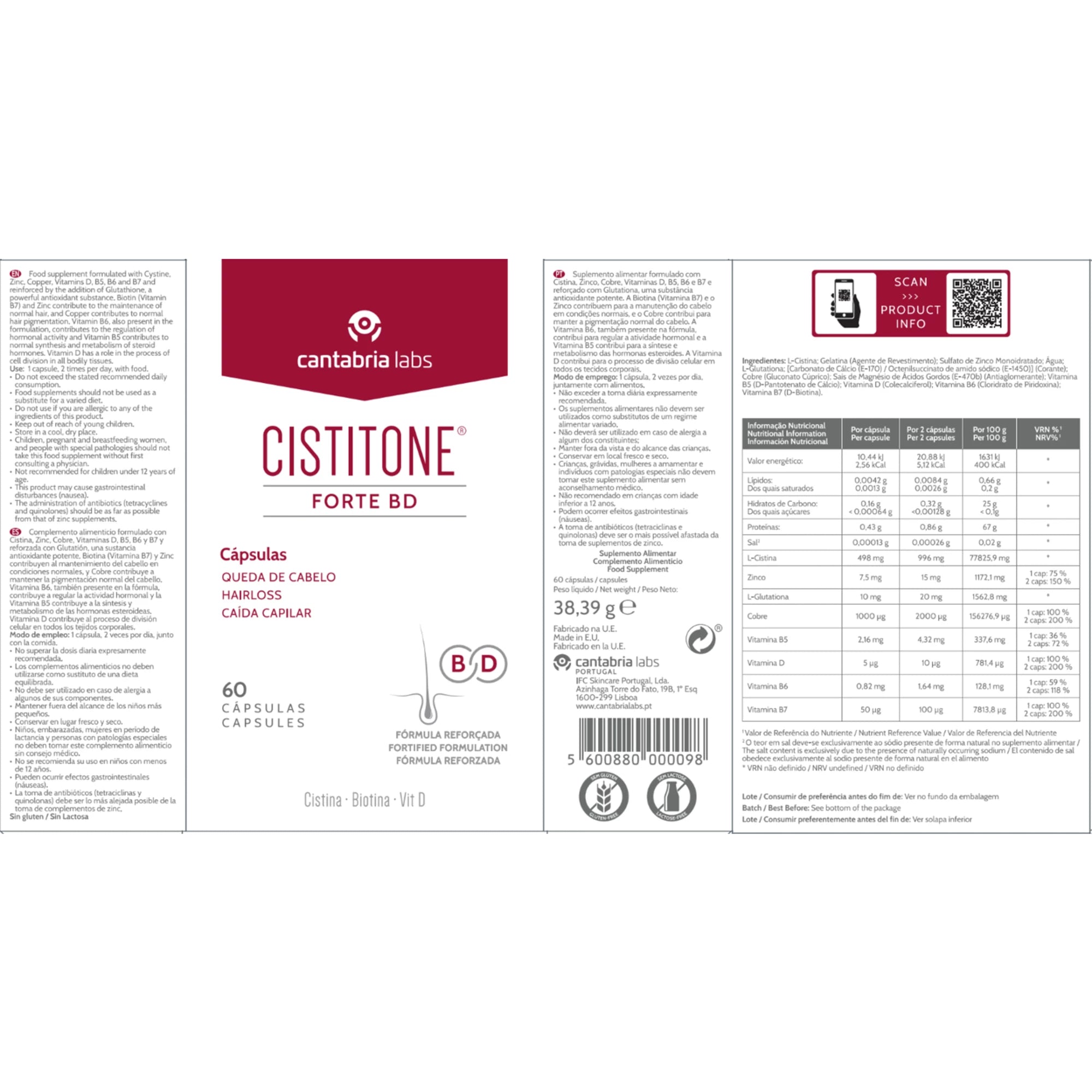 Cistitone Forte BD 60 Cápsulas - Farmácia Garcia