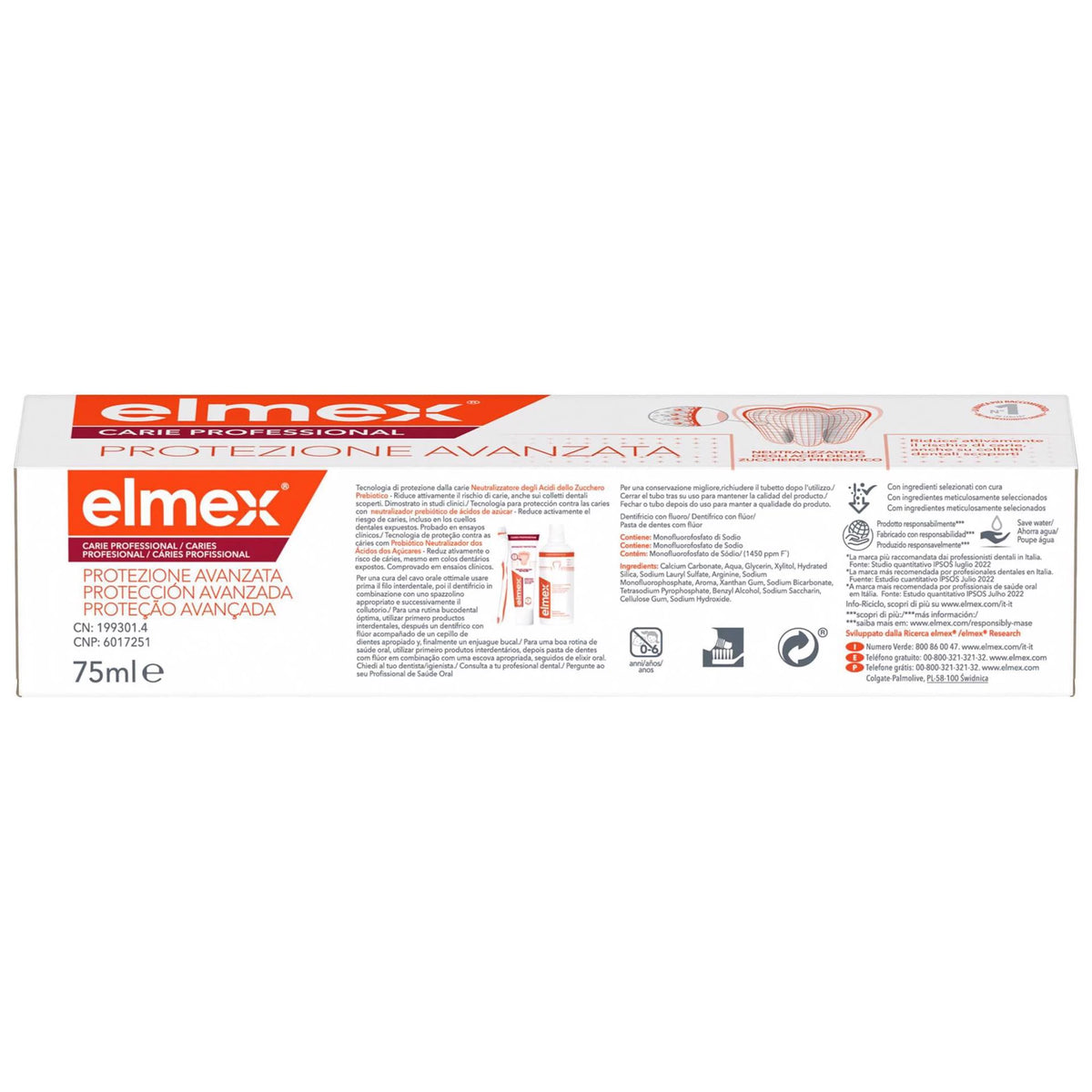 Elmex Anti-cáries Profissional Pasta Dentária 75ml