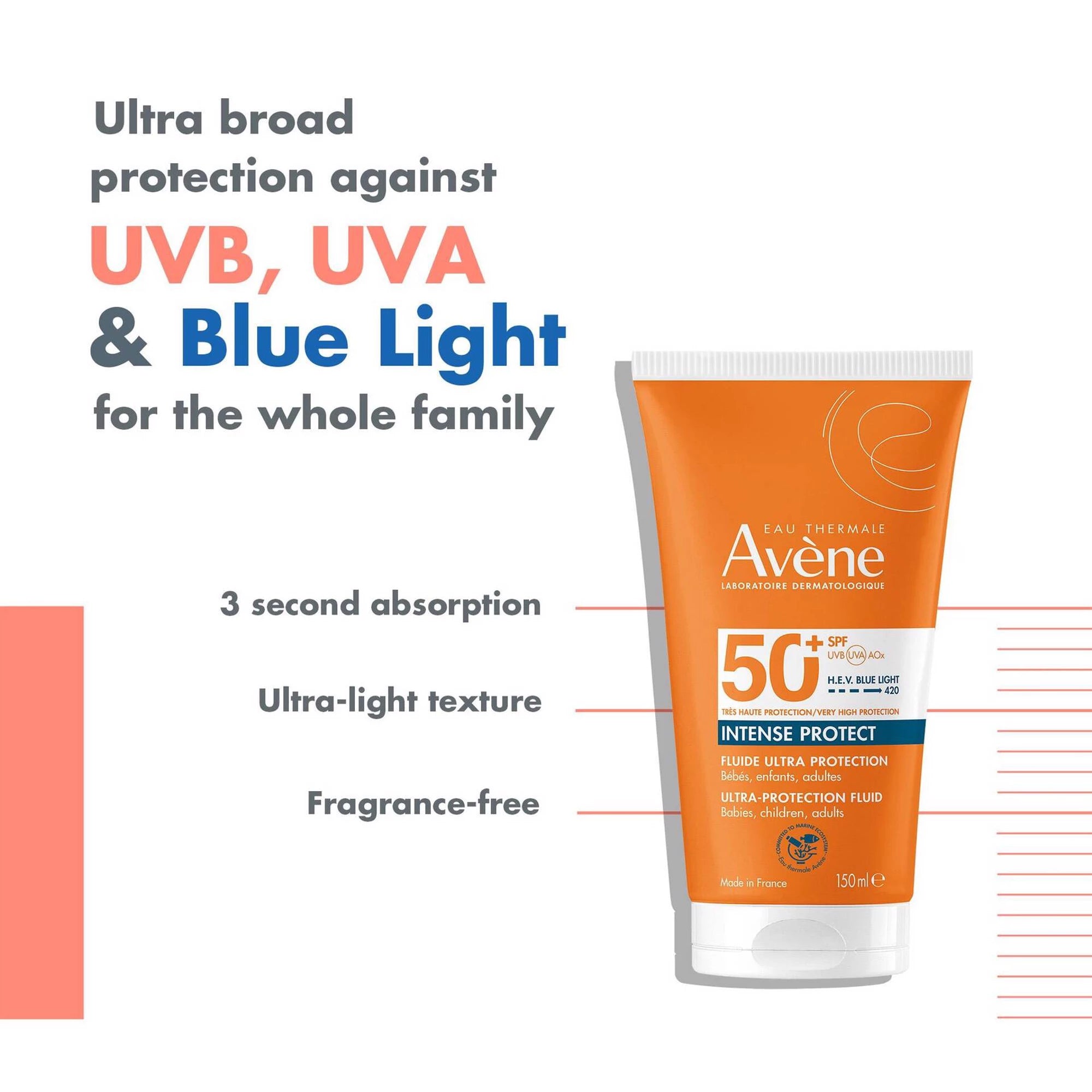 Avène Solar Spf50+ Intense Protect 150ml