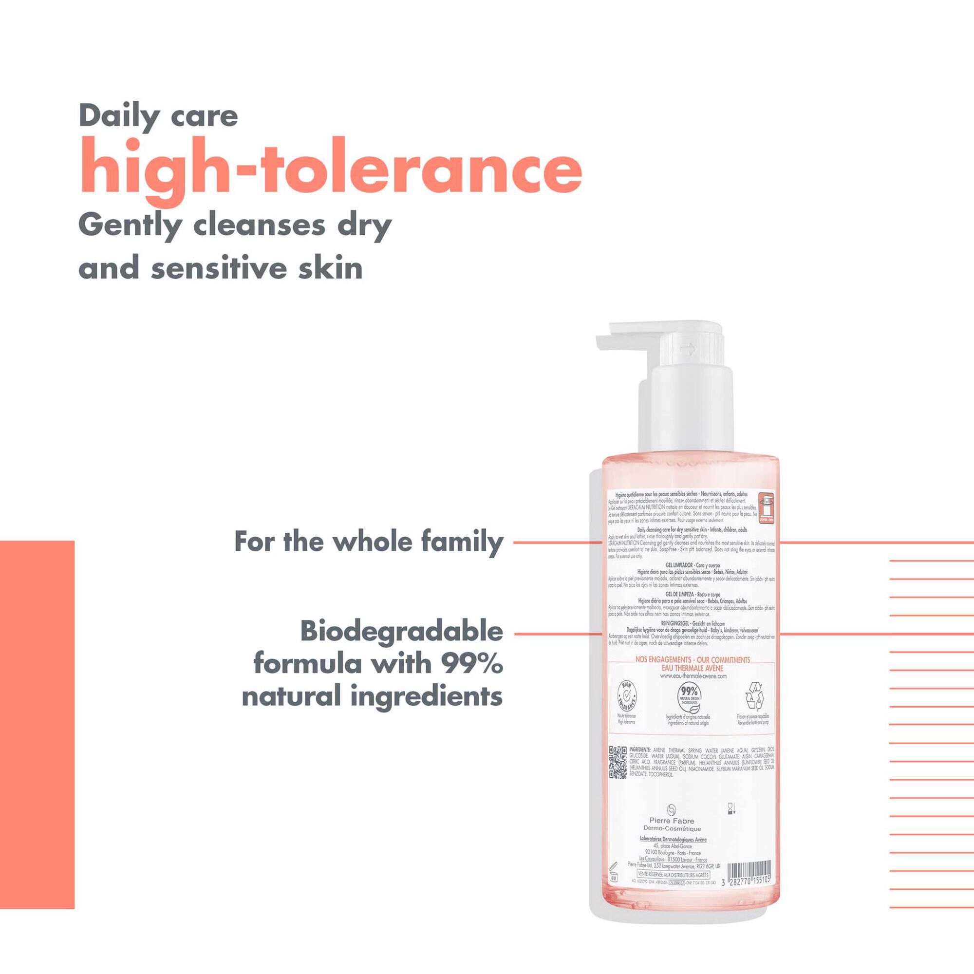 Avéne Xeracalm Nutrition Gel Lavante 750ml - Farmácia Garcia