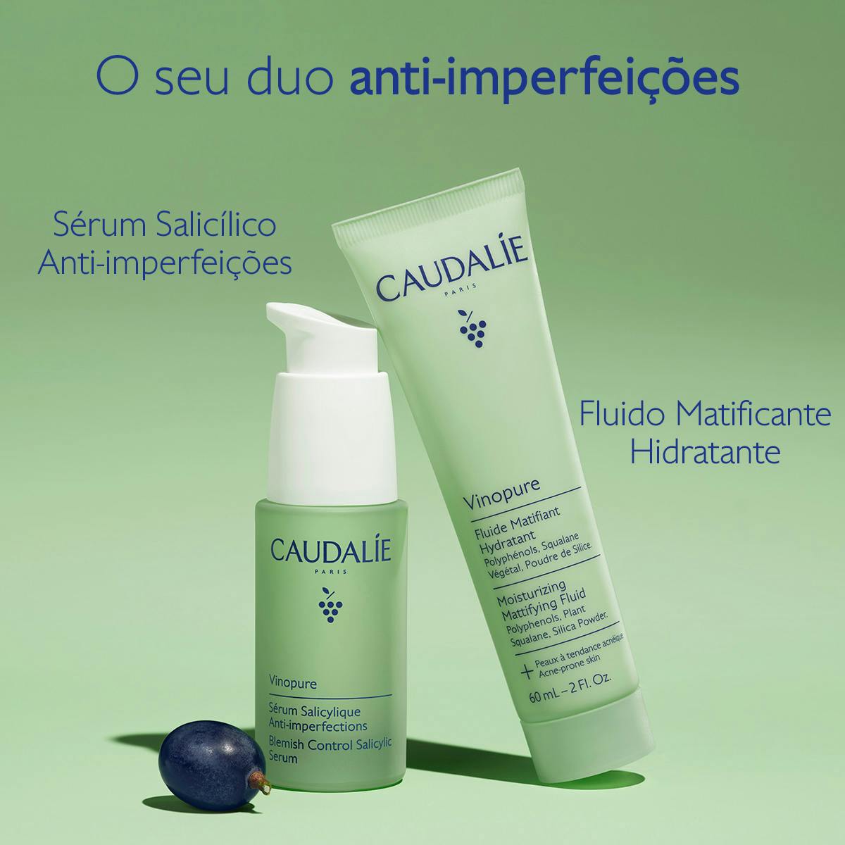 Caudalie Vinopure Kit Descoberta | 4 Produtos Viagem - Pele Mista a Oleosa com Tendência Acneica - Farmácia Garcia