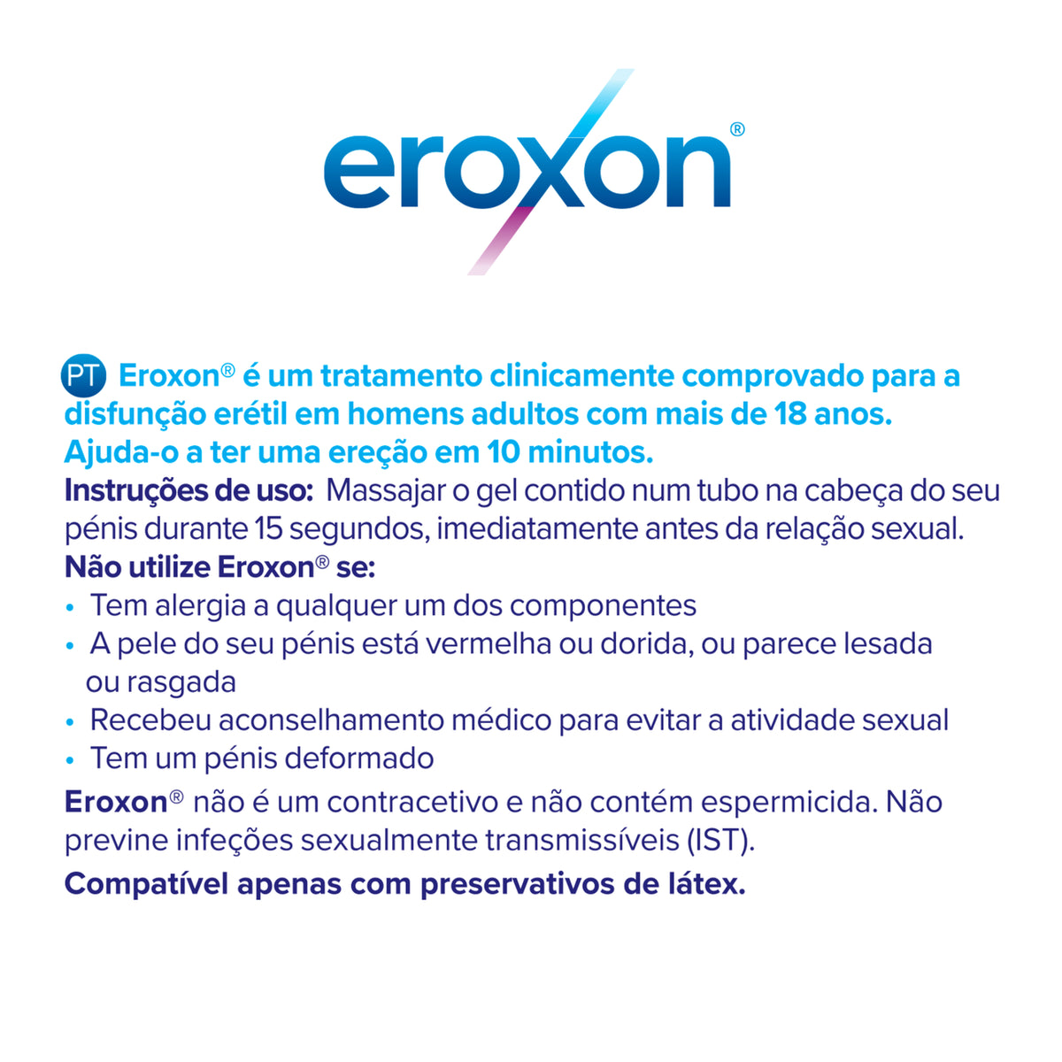 Eroxon Gel 4 Unidoses | Farmácia Garcia