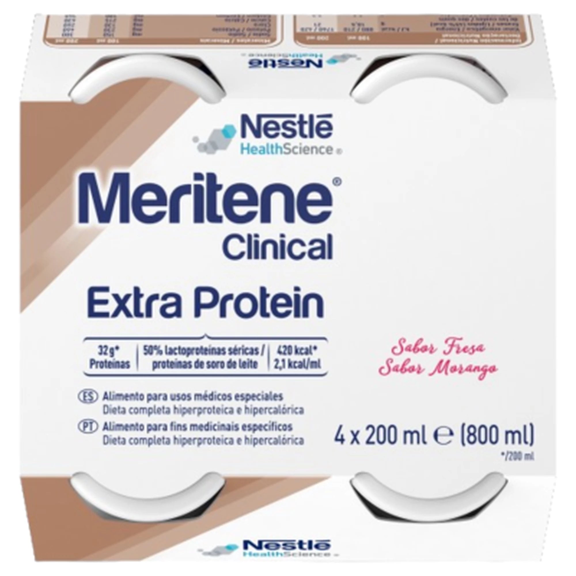 Meritene Clinical Extra Proteina Morango 200ml 4 Unidades