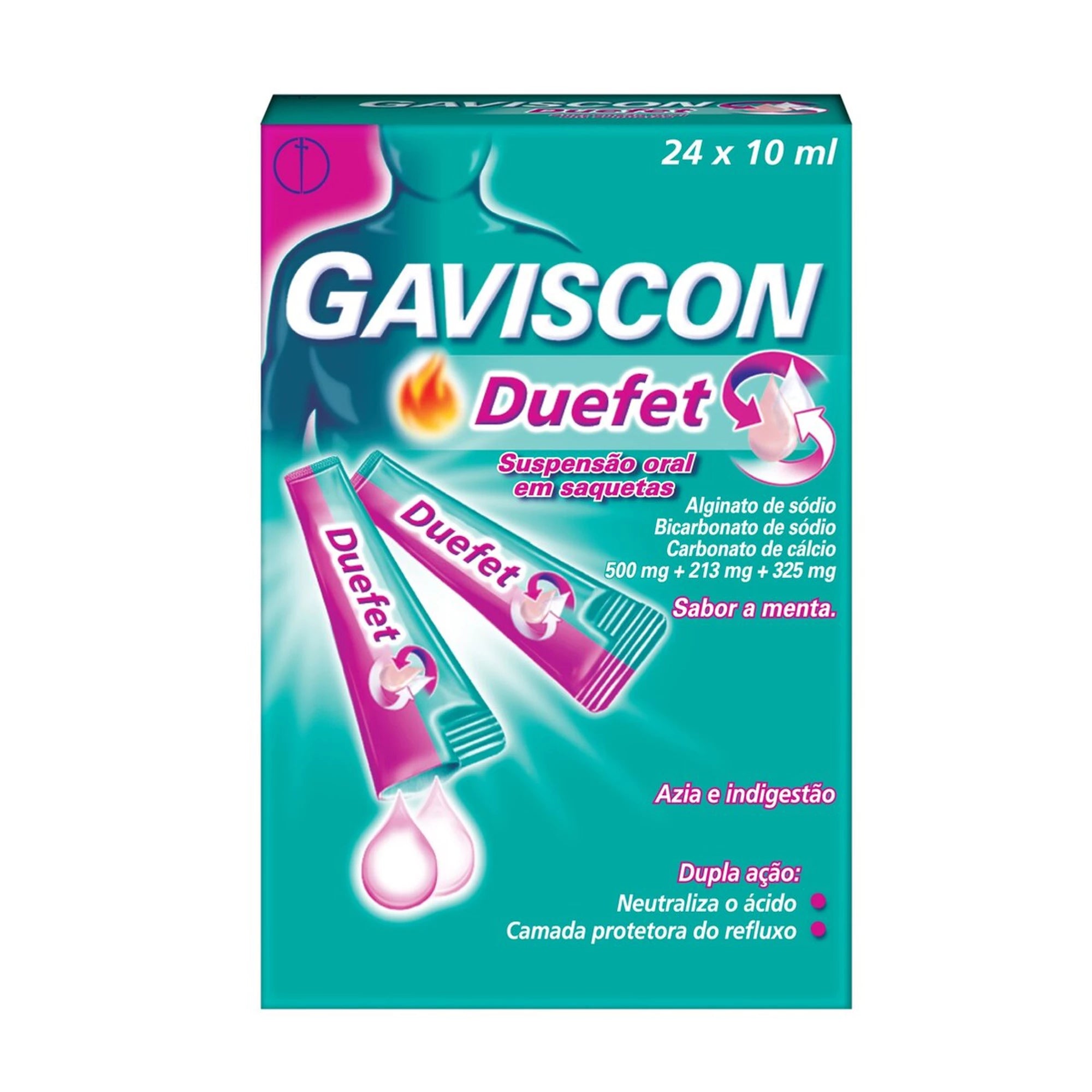 Gaviscon Duefet 24 Saquetas 10ml - Farmácia Garcia
