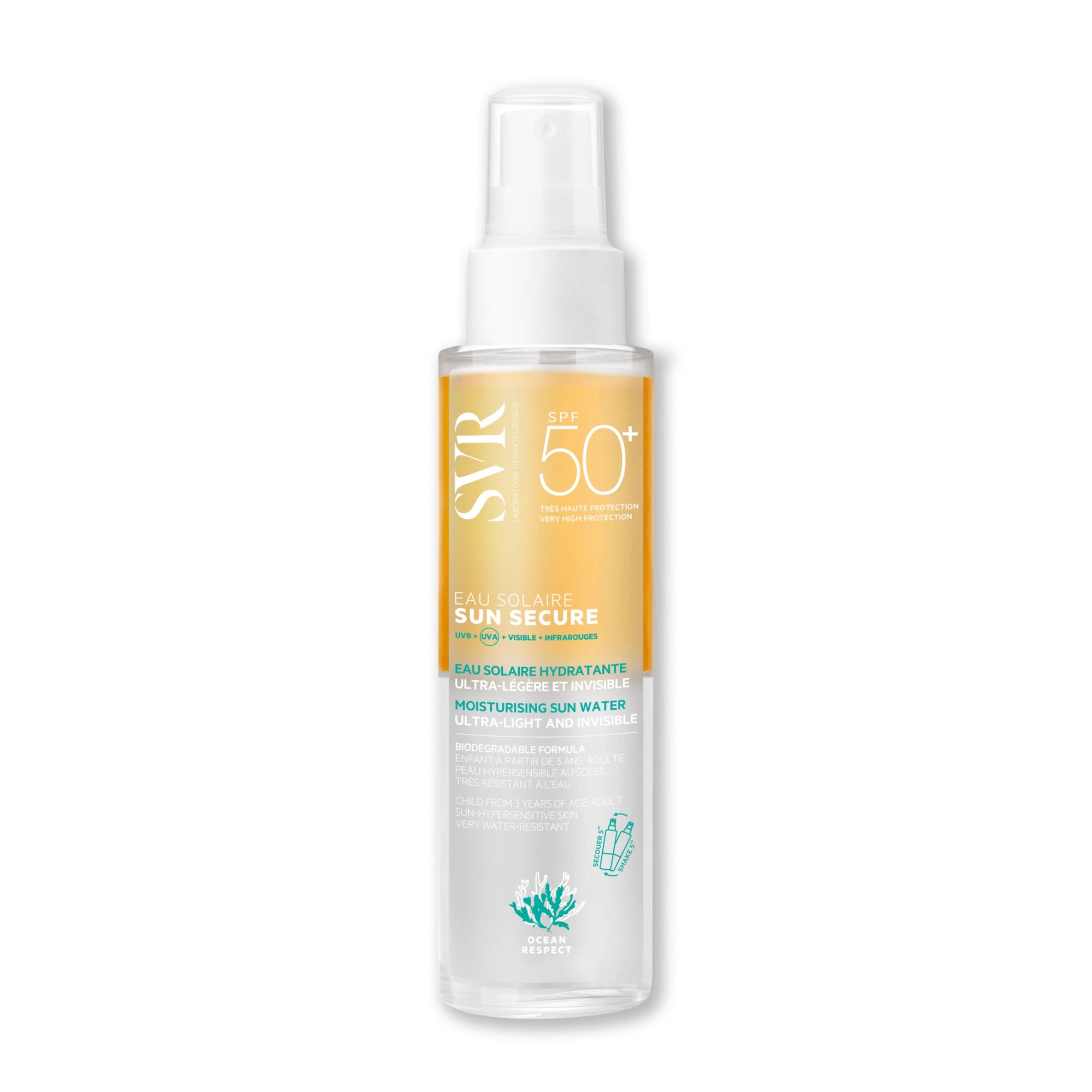 SUN SECURE Eau Solaire SPF50+ 100ml - Farmácia Garcia