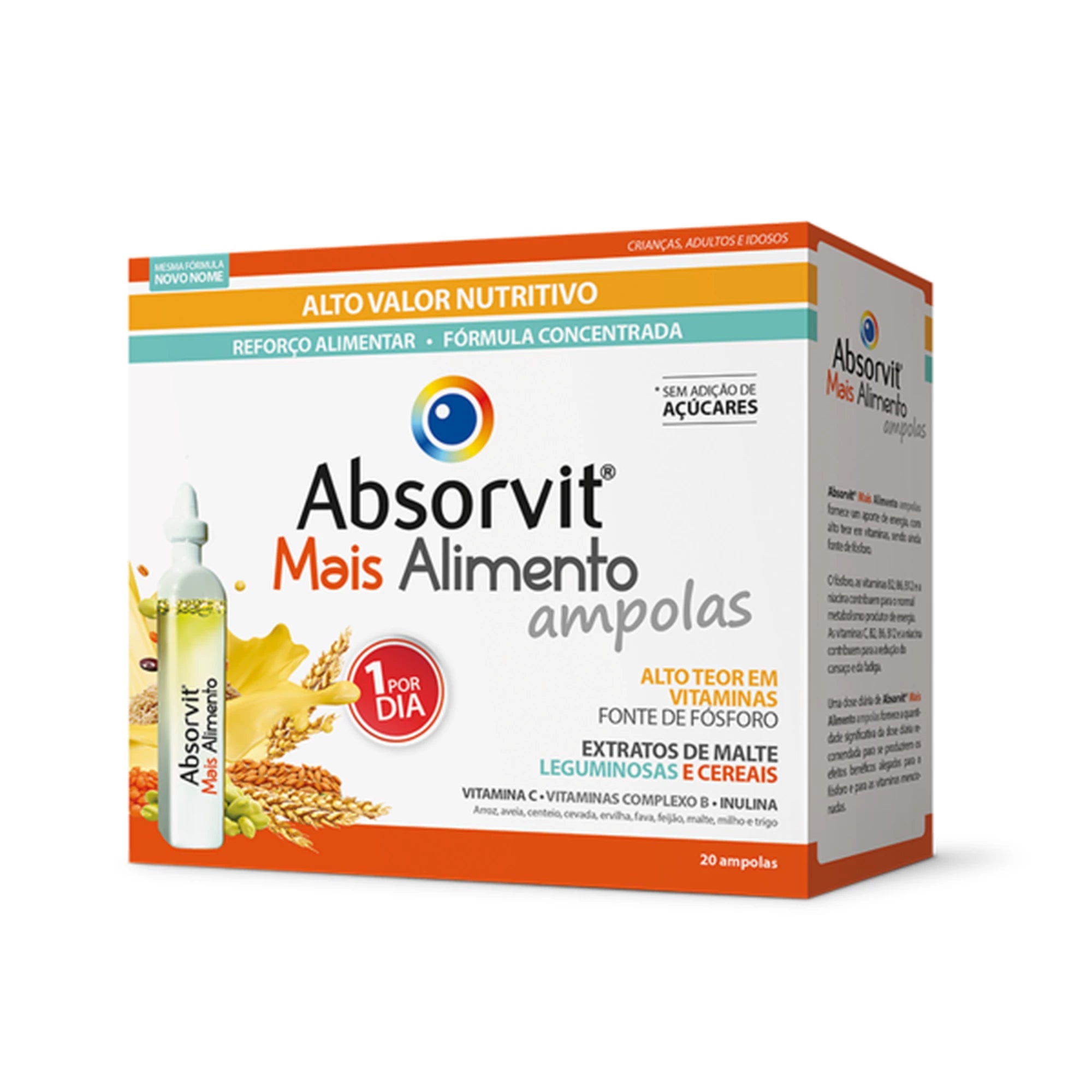Absorvit Mais Alimento 20 Ampolas 15ml