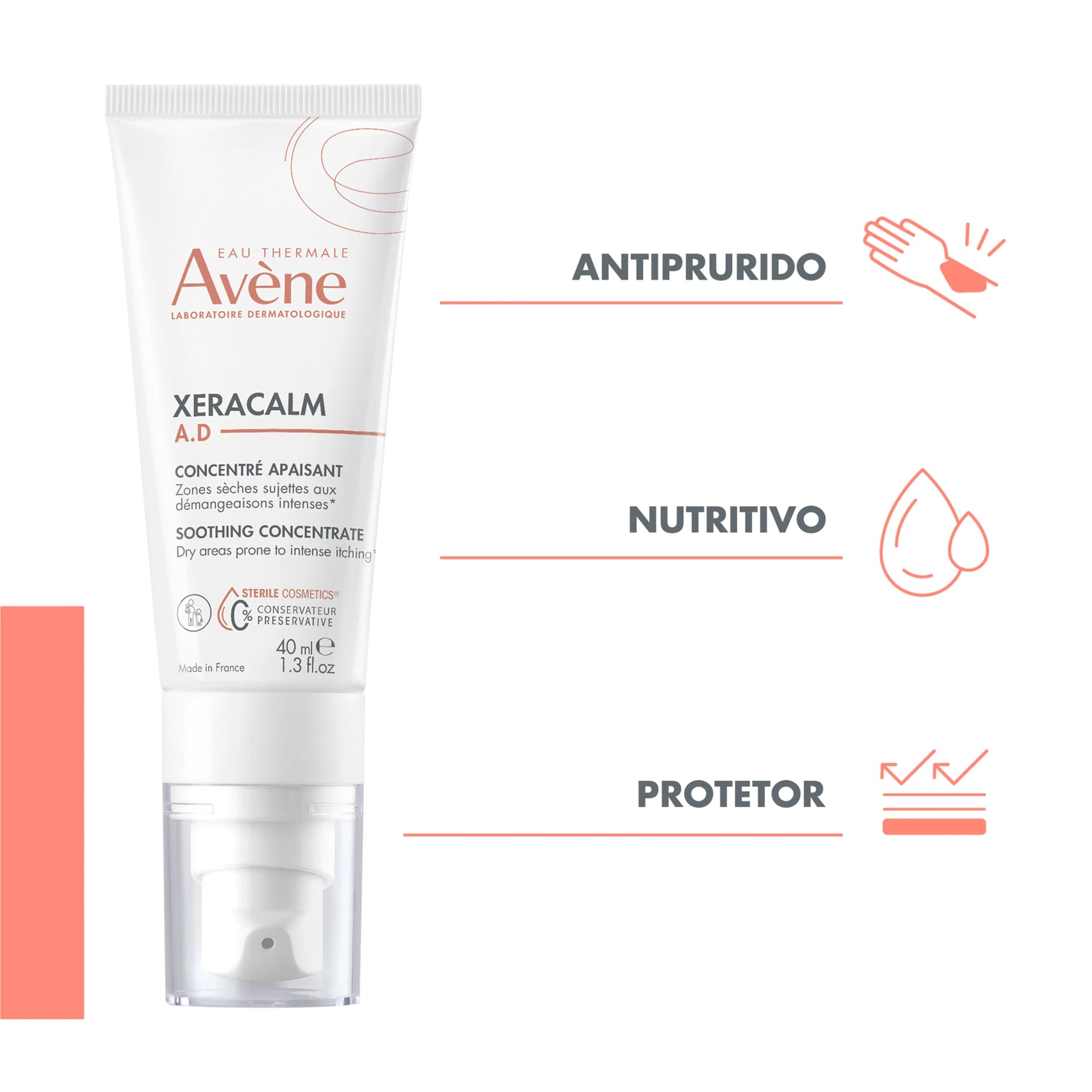 Avène Xeracalm Ad Concentrado Suavizante 40ml - Farmácia Garcia