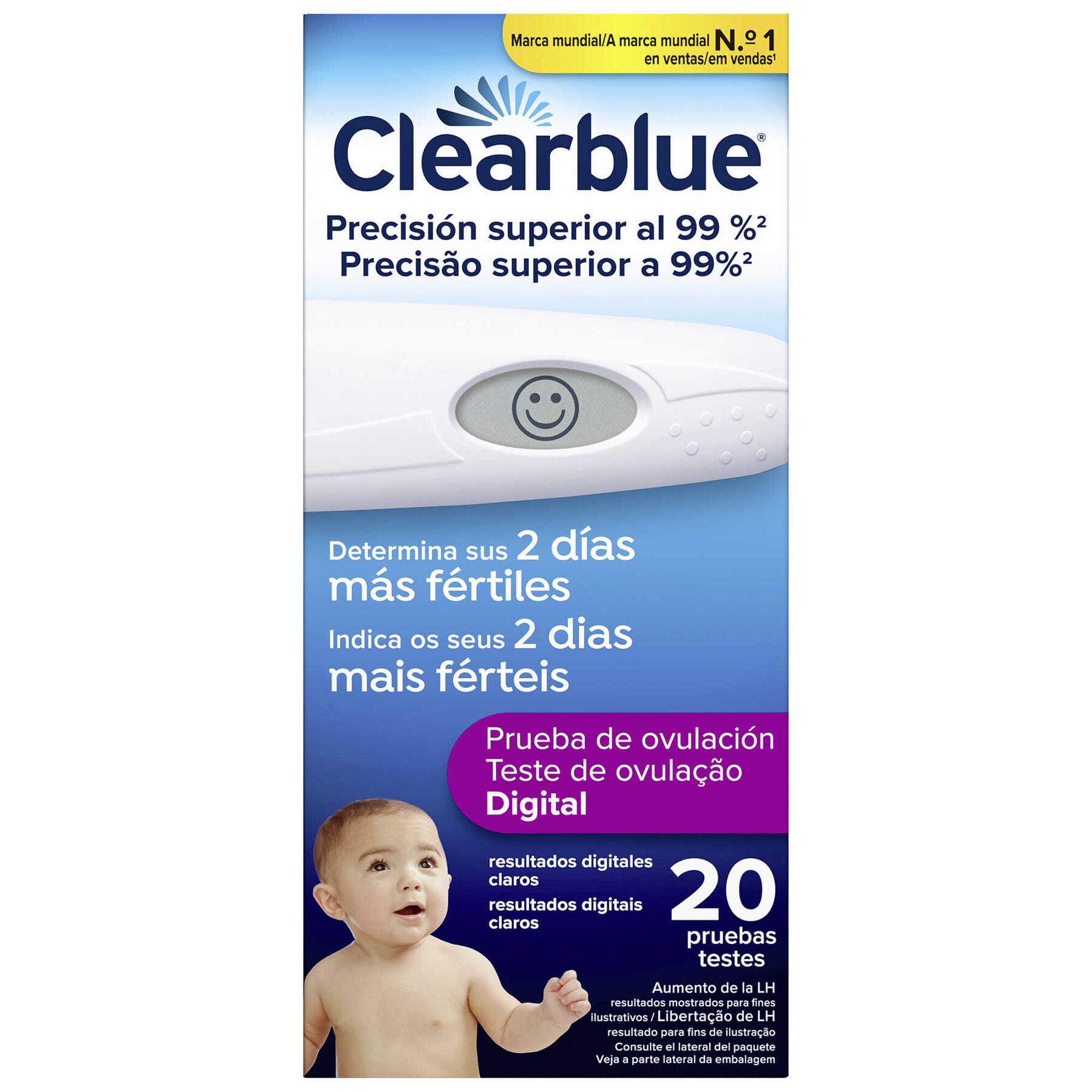 Clearblue Digital 20 Testes Ovulação - Farmácia Garcia