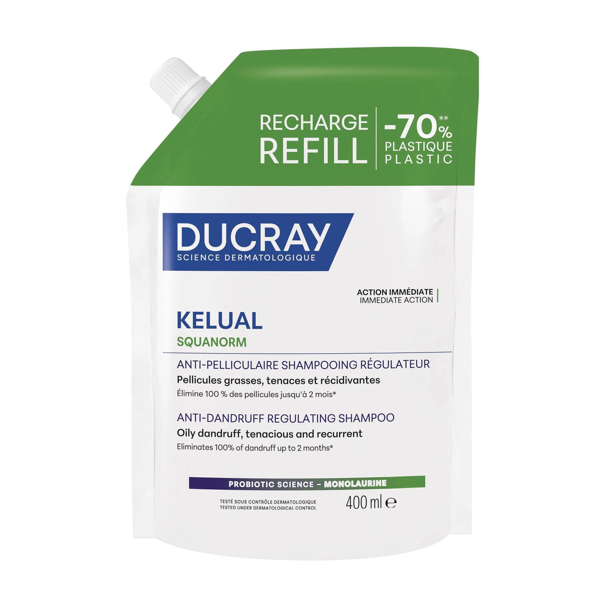 Ducray Kelual-Squanorm Champô Caspa Oleosa Recarga 400ml