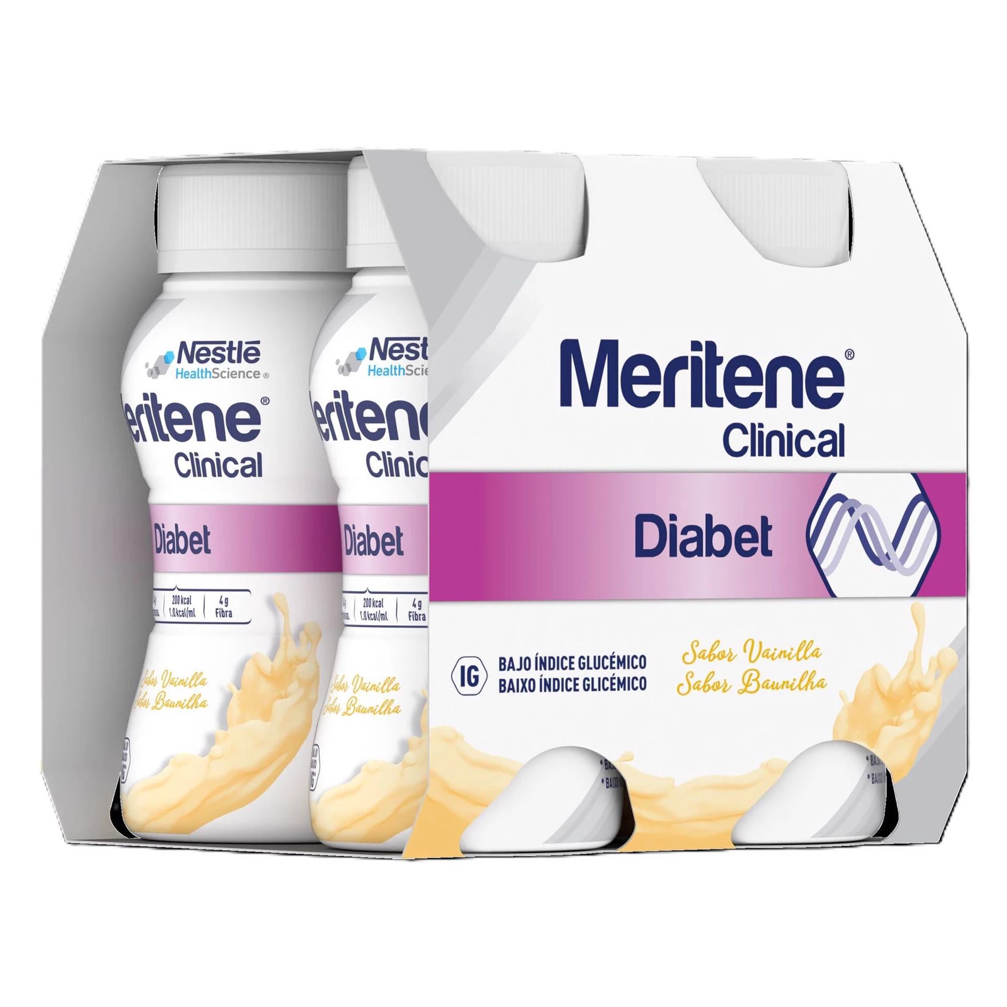 Meritene Clinical Diabet Baunilha 200ml 4 Unidades