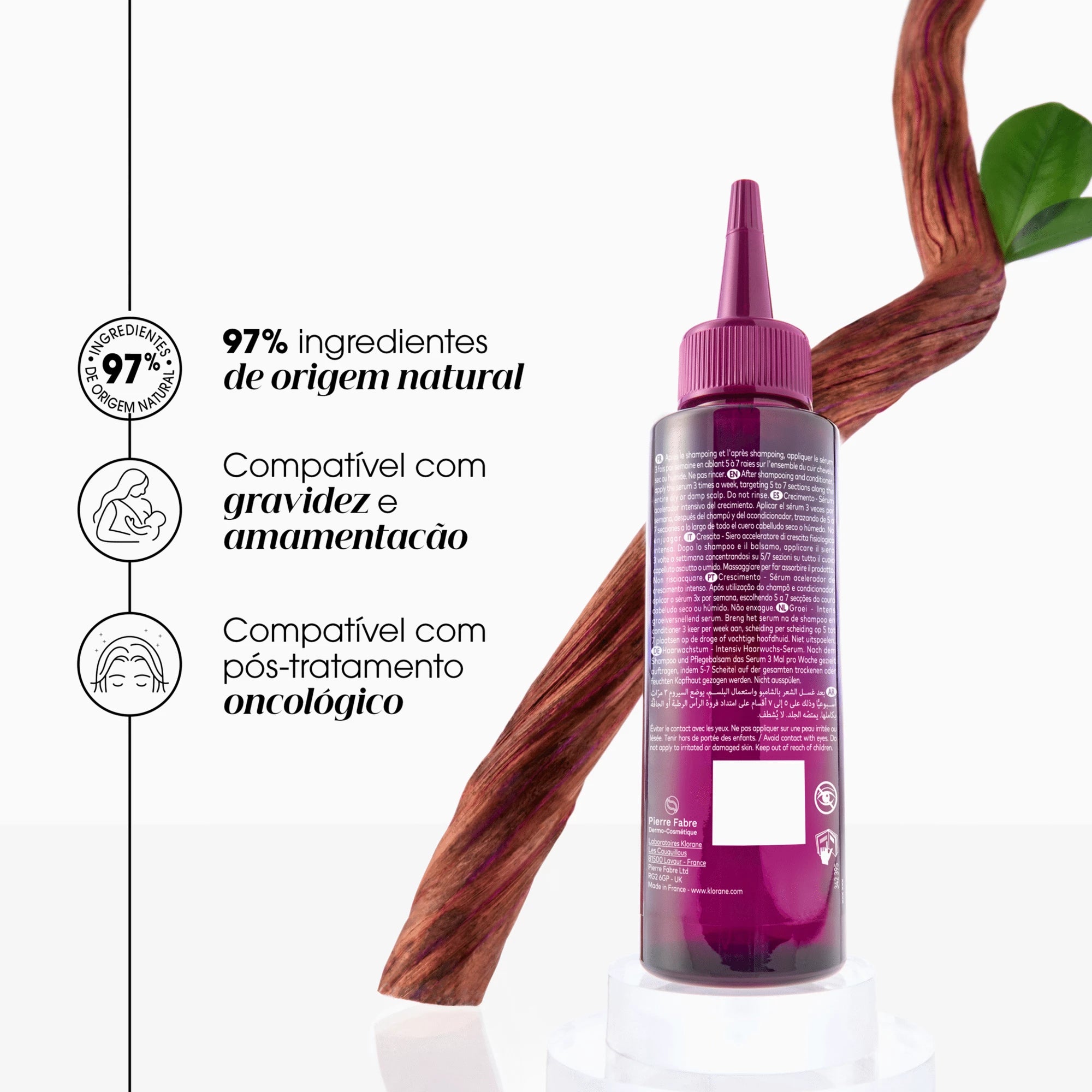 Klorane Capilar Quinina Sérum Acelerador Crescimento 100ml - Farmácia Garcia