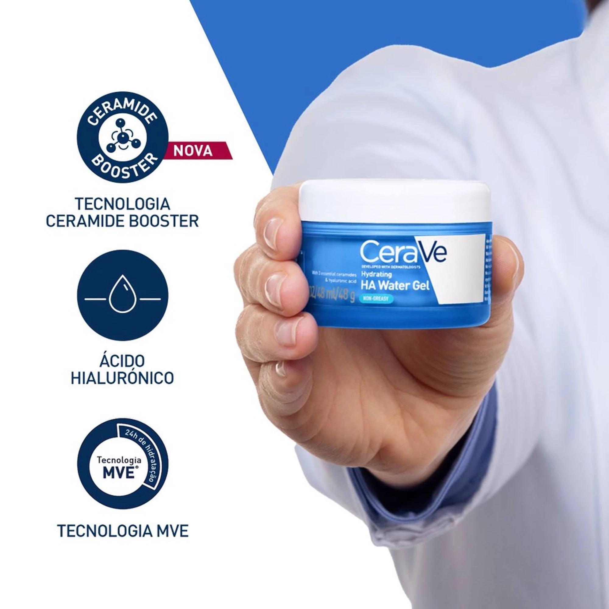 CeraVe HA Water Gel Hidratante 48ml - Farmácia Garcia