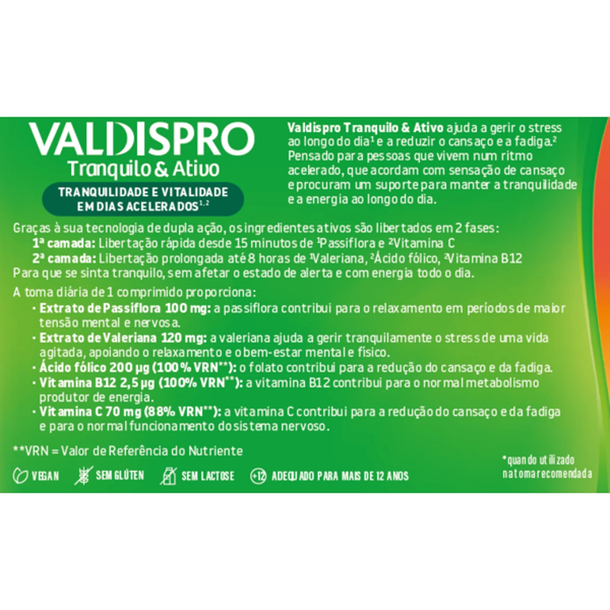 VALDISPRO Tranquilo e Ativo 30 Comprimidos